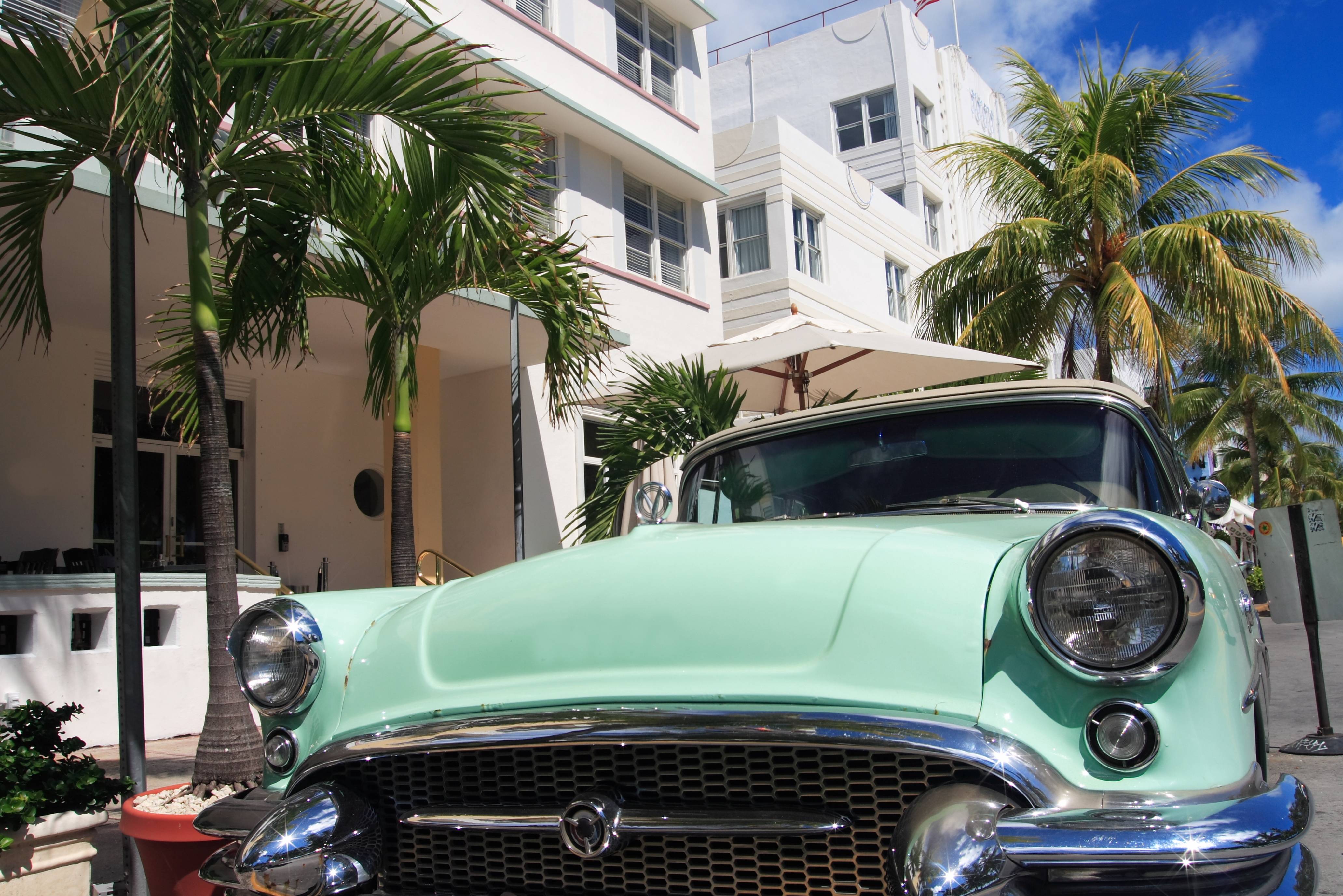 Art deco wijk in Miami in Amerika