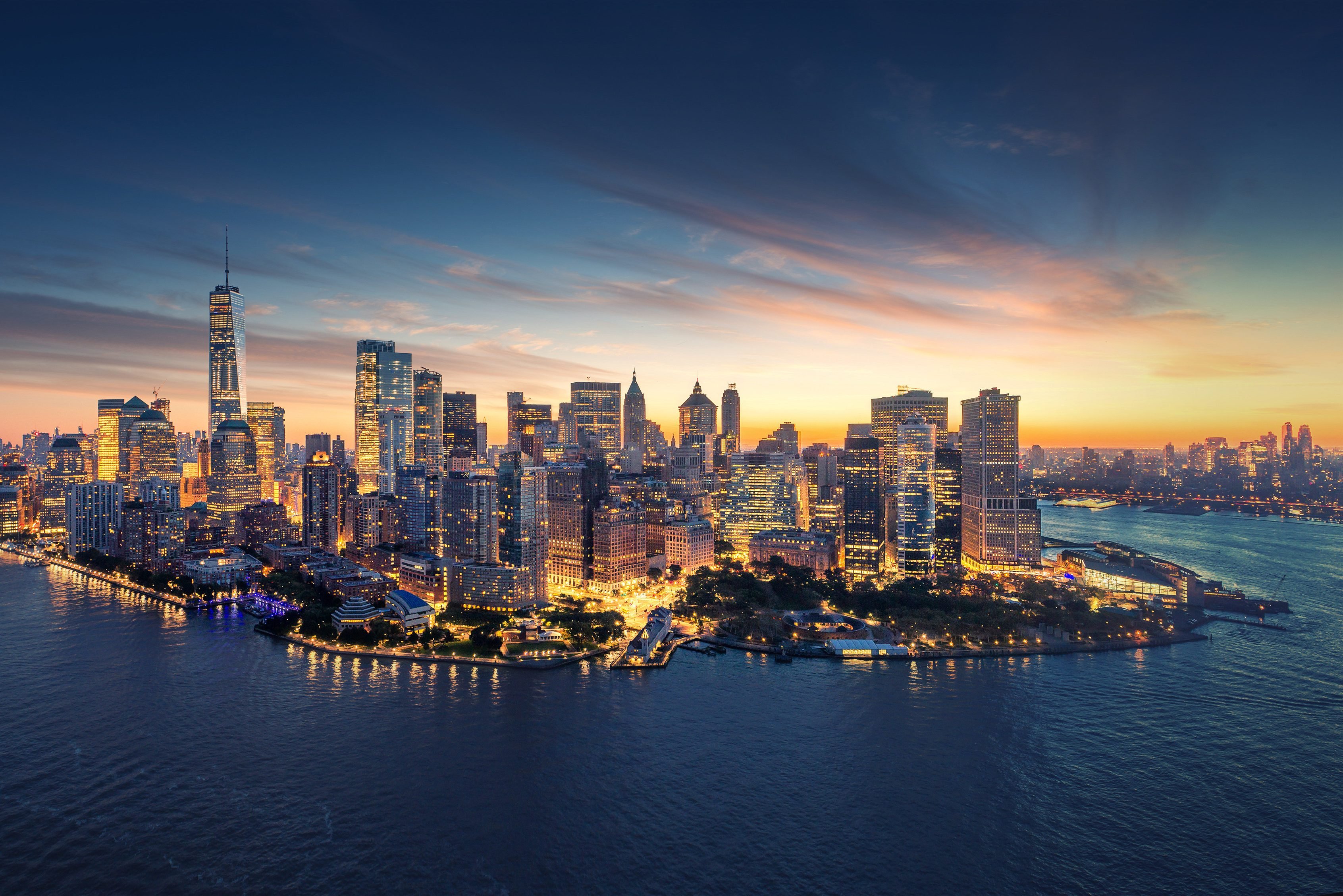 Skyline Manhattan in New York in Amerika