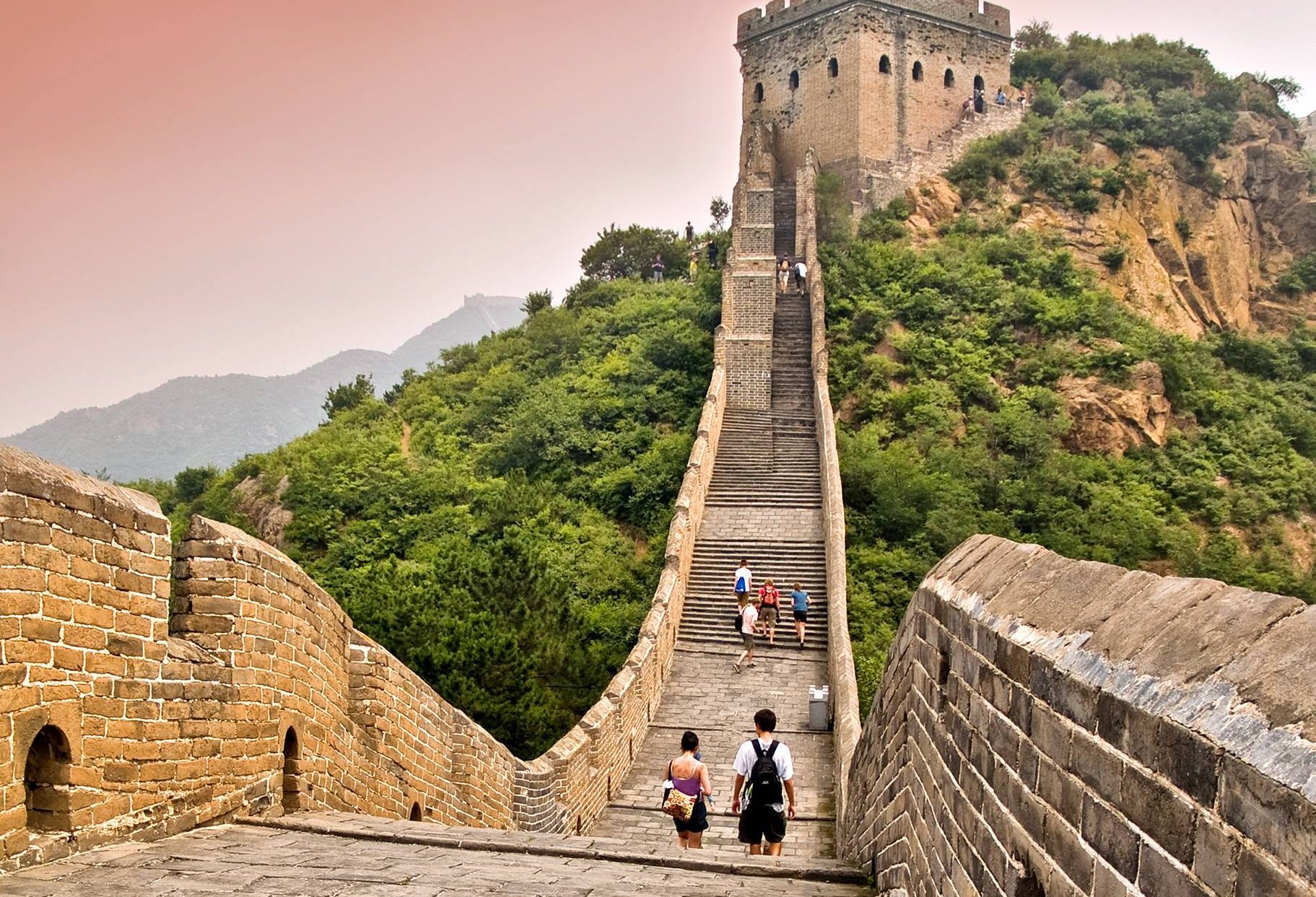 trekking over de chinese muur