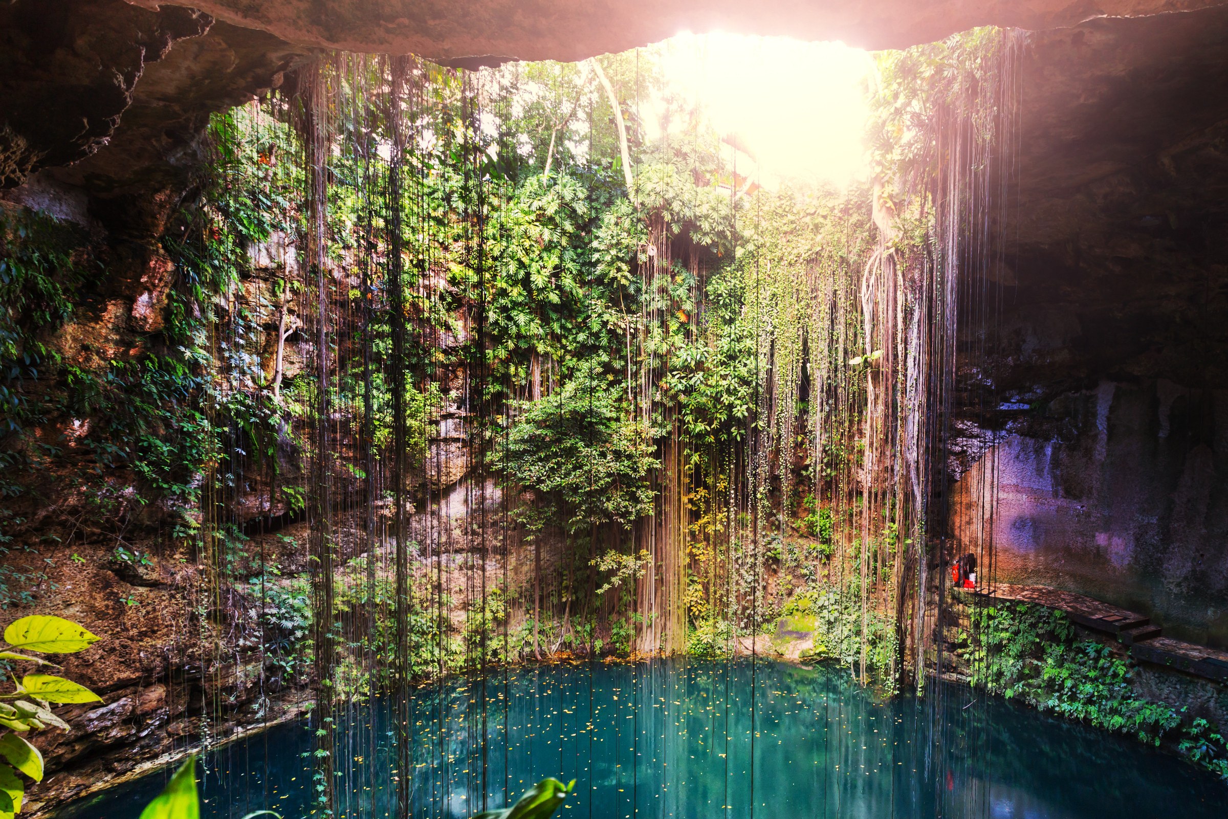 Ik Kil Cenote vlakbij chichen Itza Mexico