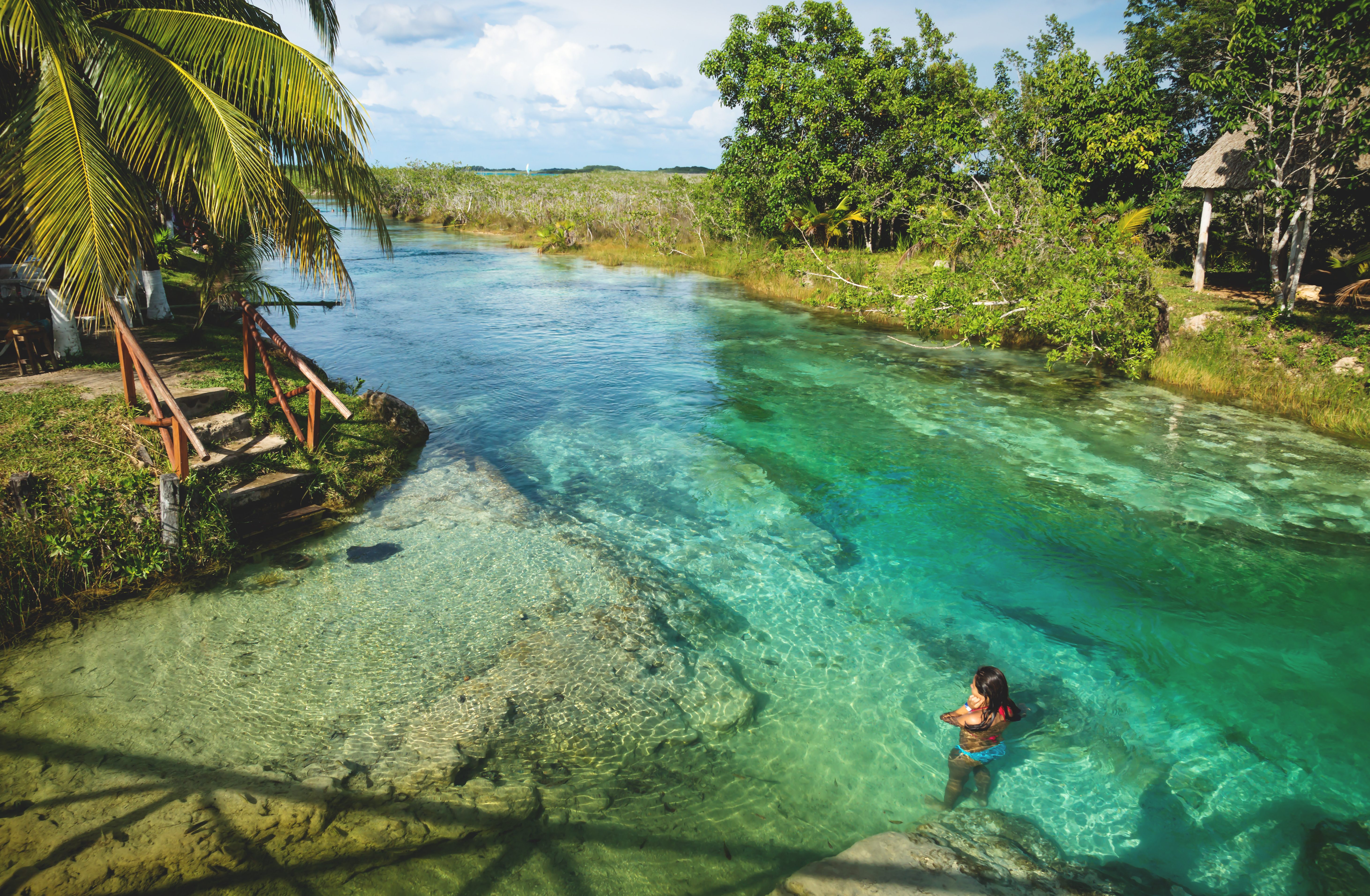 Quintana Roo Bacalar Lagune in Mexico
