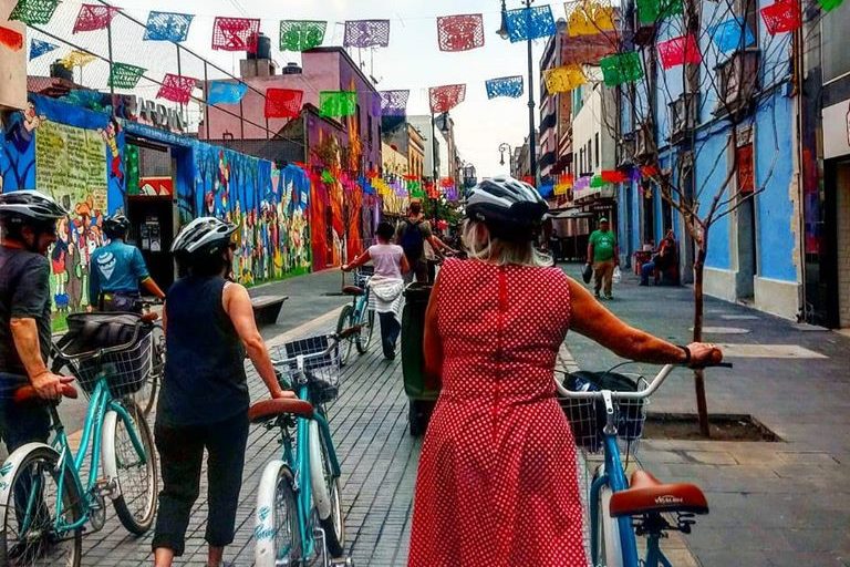 Fietsen in Mexico stad excursie