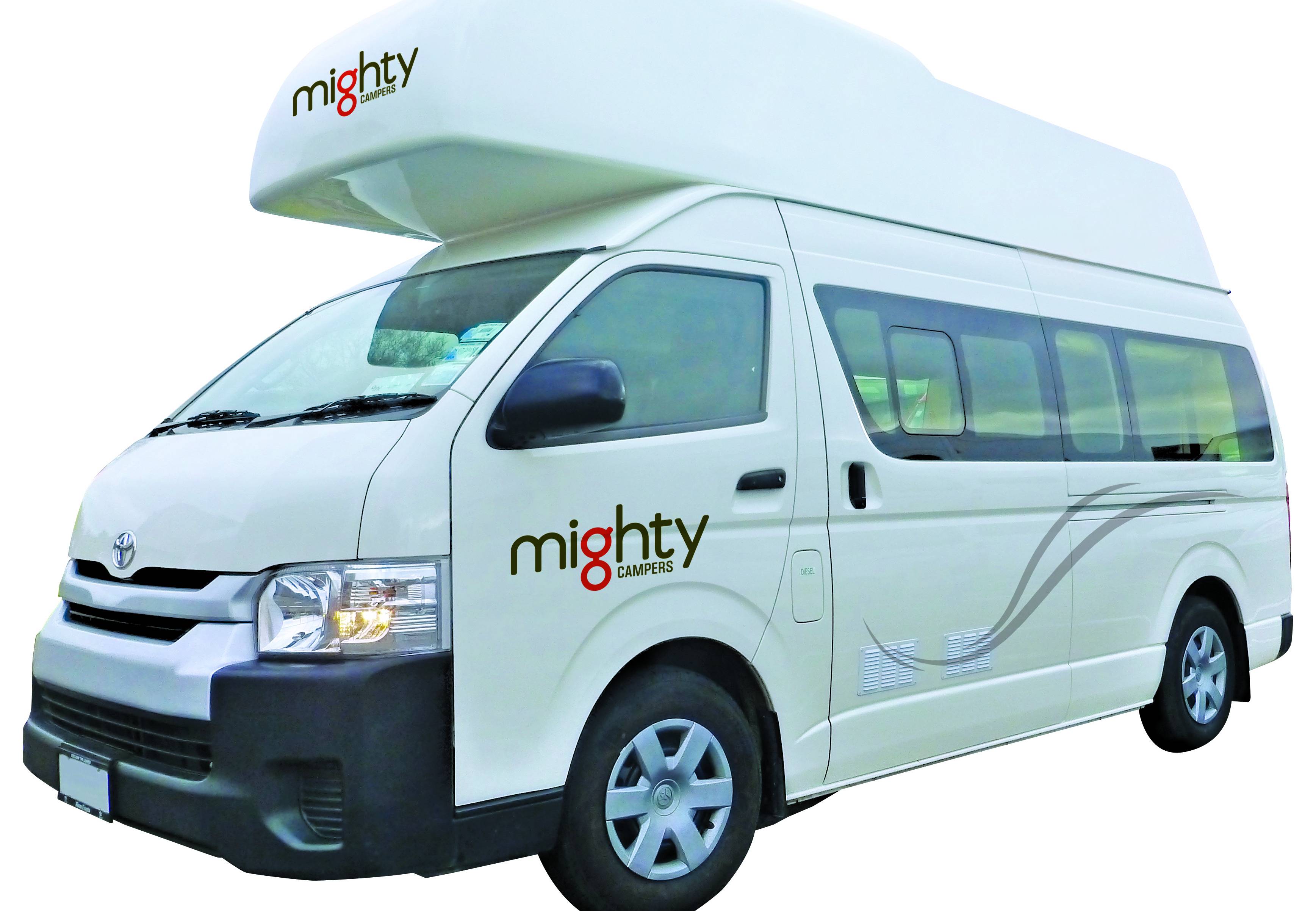 Double Down camper van Mighty in Nieuw-Zeeland