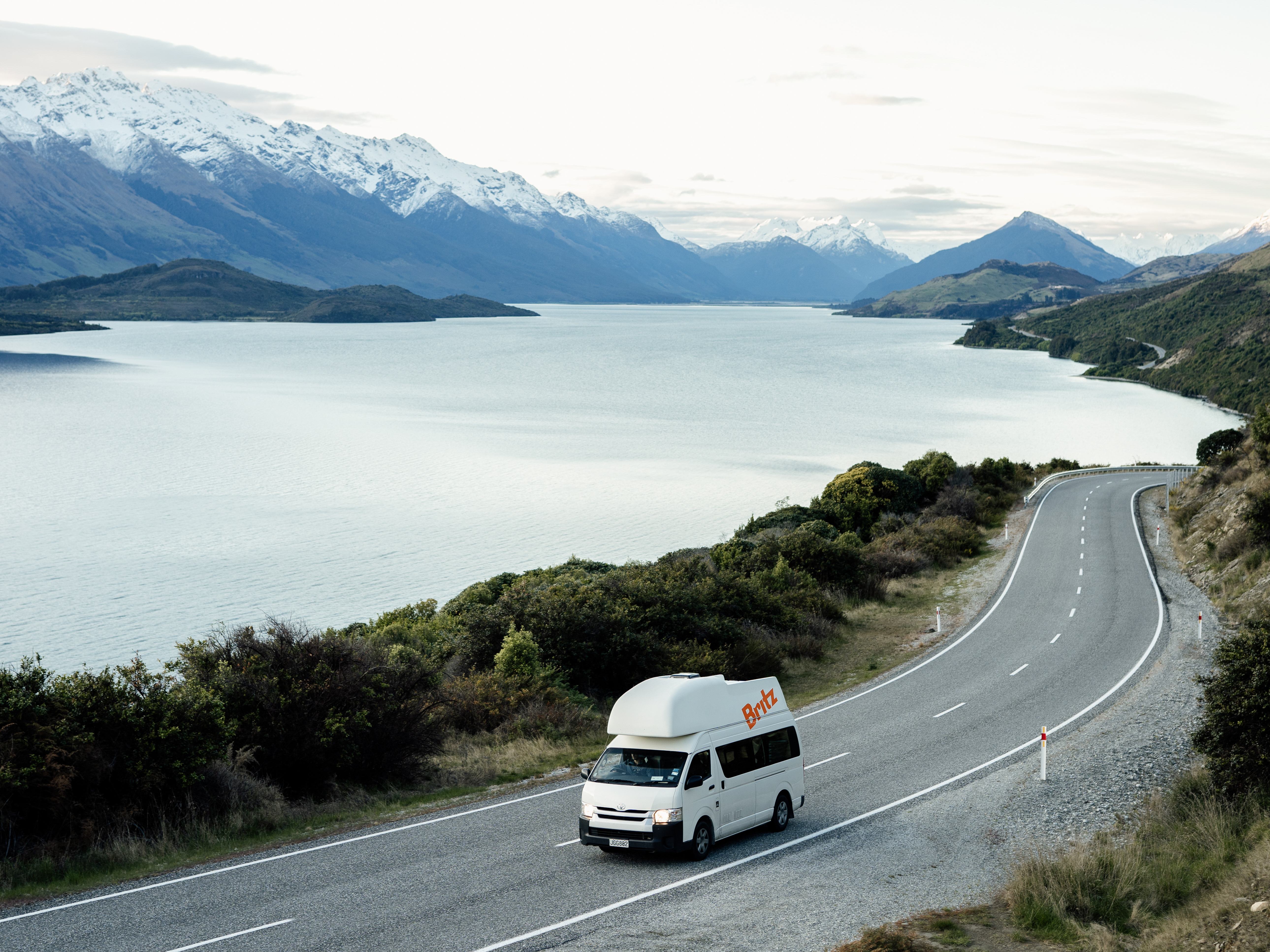 Onderweg met de Hitop camper van Britz in Nieuw-Zeeland