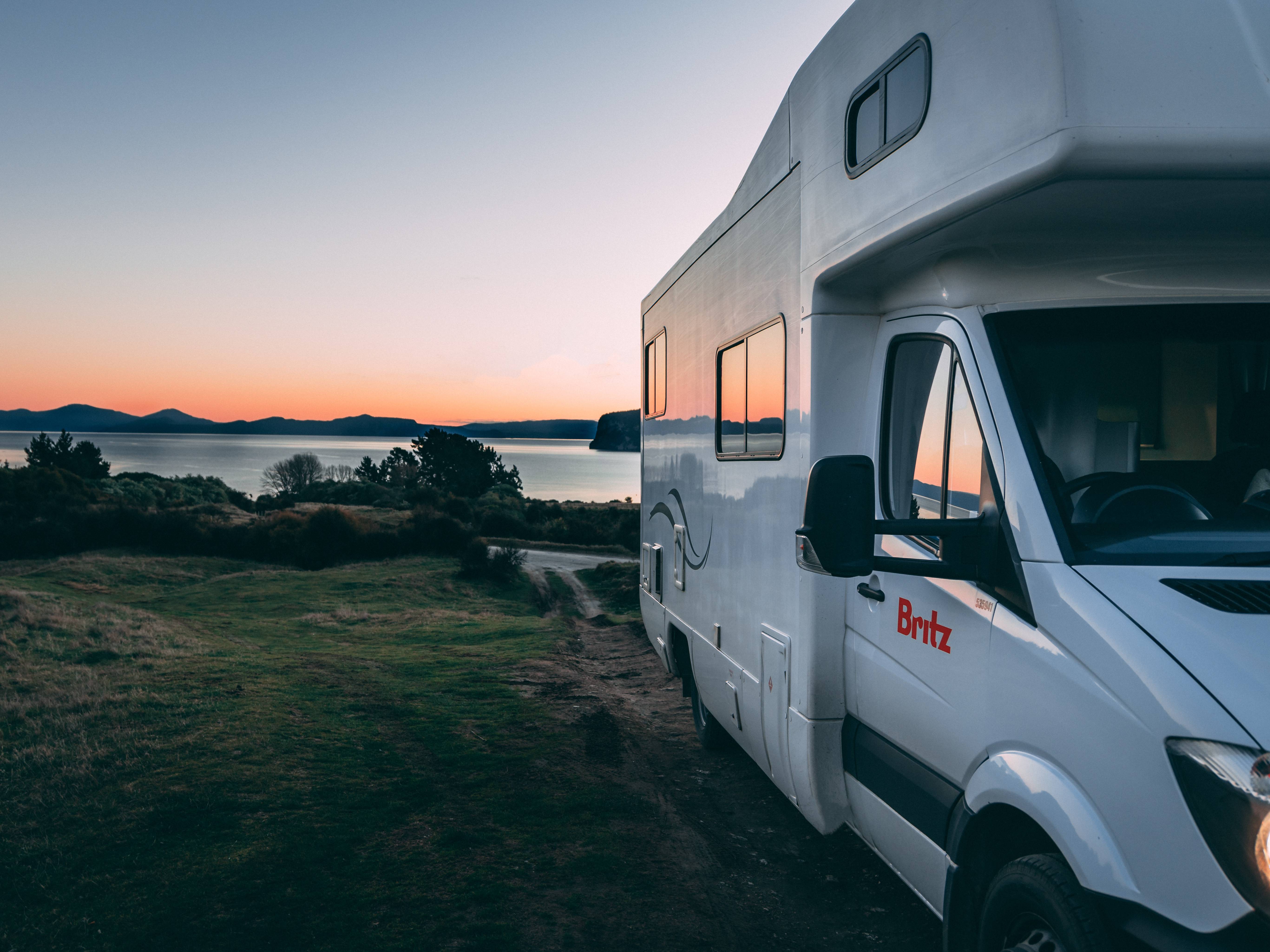 Kamperen met uitzicht met de Britz Vista camper in Nieuw-Zeeland