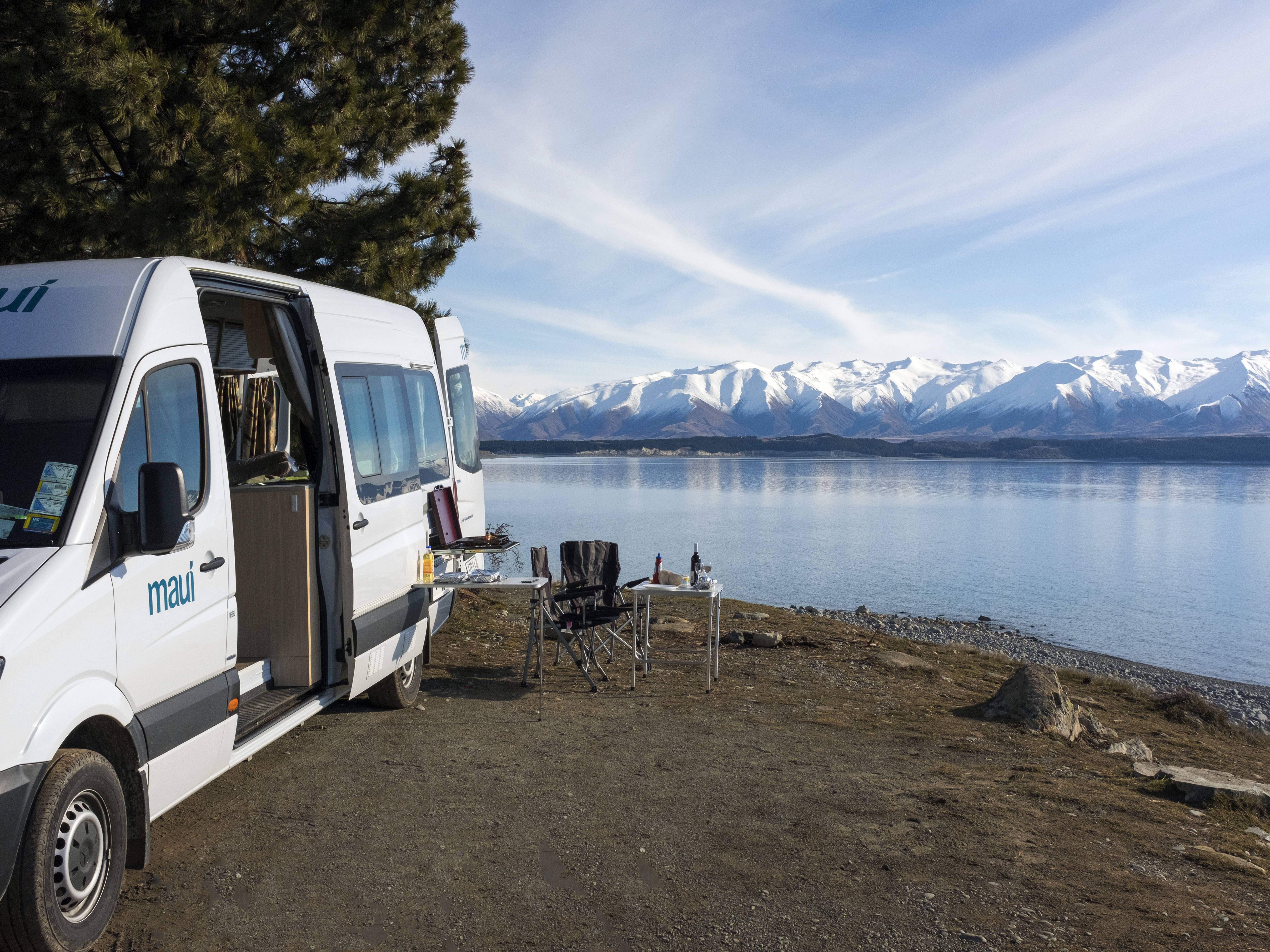 Kamperen met de Maui Ultima camper in Nieuw-Zeeland