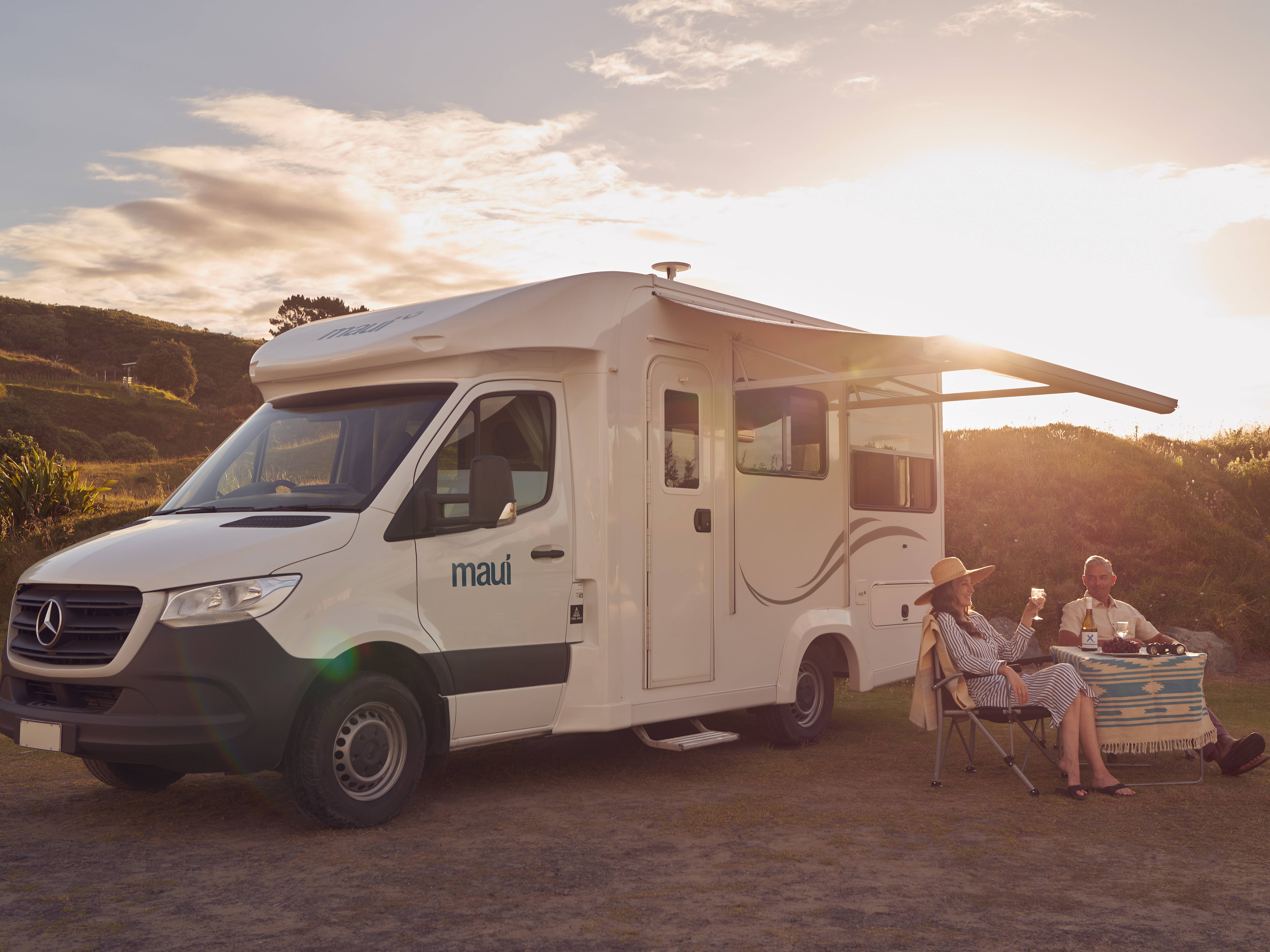 Kamperen met de Maui Cascade camper in Nieuw-Zeeland