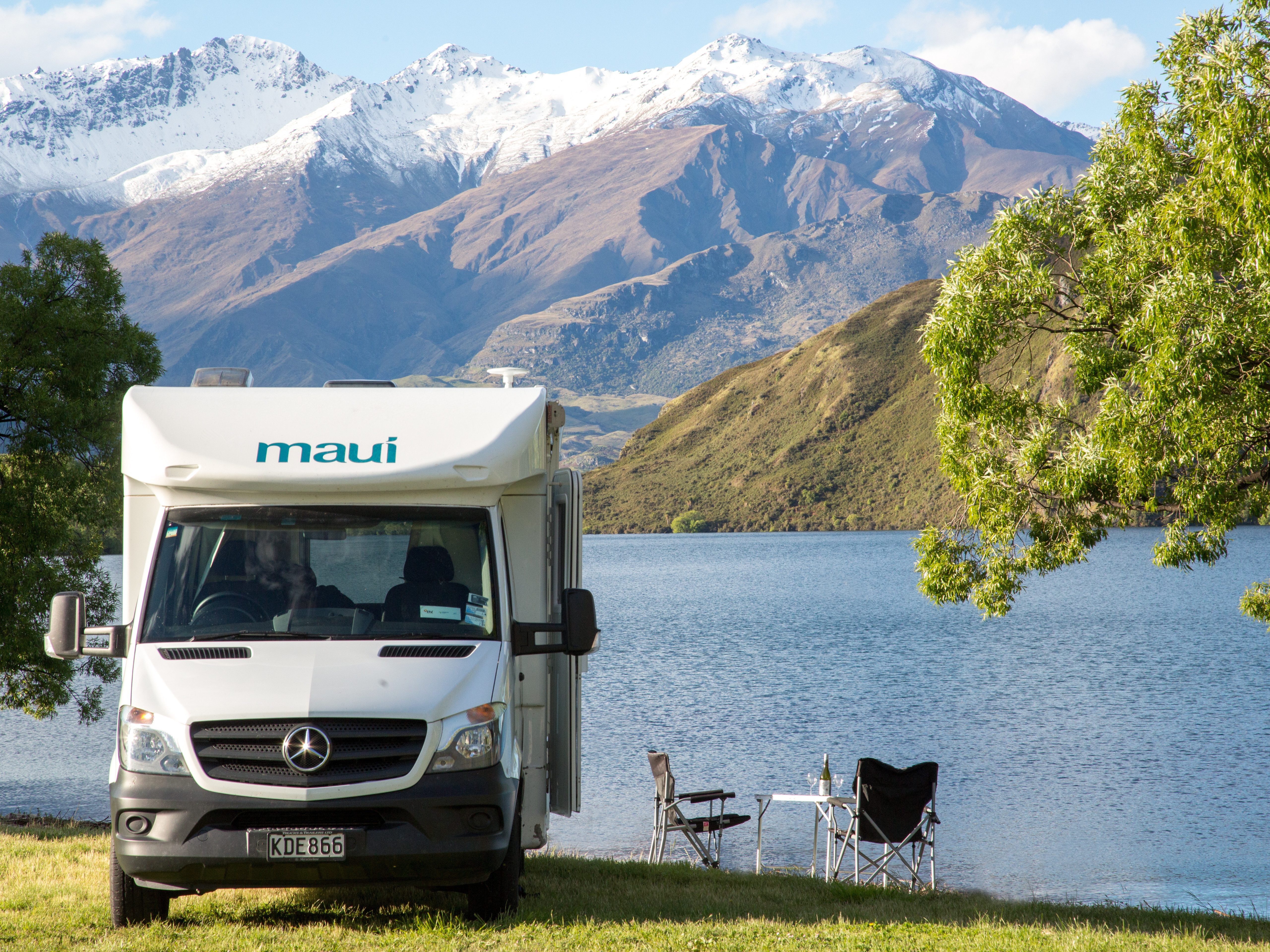 Pauze houden met de Maui Cascade camper in Nieuw-Zeeland