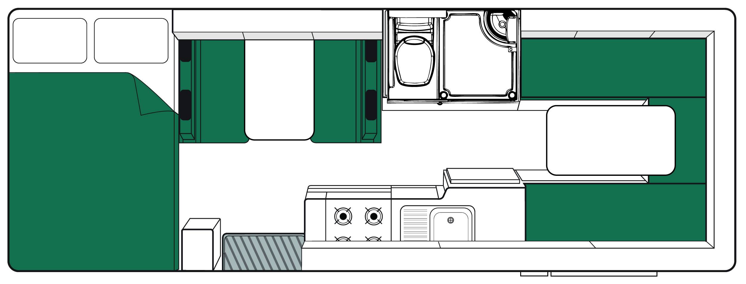 Dagindeling van de Maui River camper in Nieuw-Zeeland