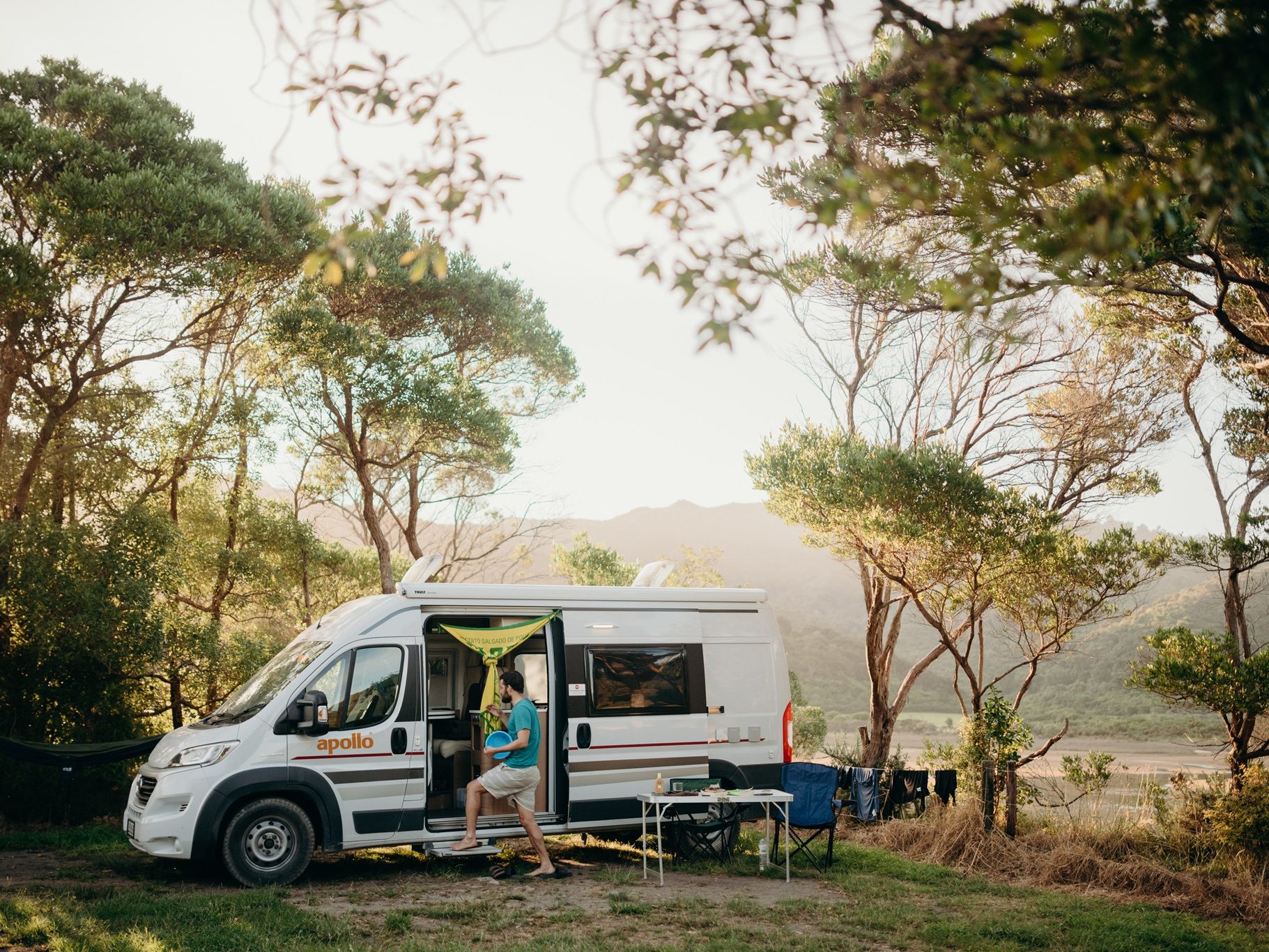 Kamperen met de Apollo Euro Tourer camper in Nieuw-Zeeland