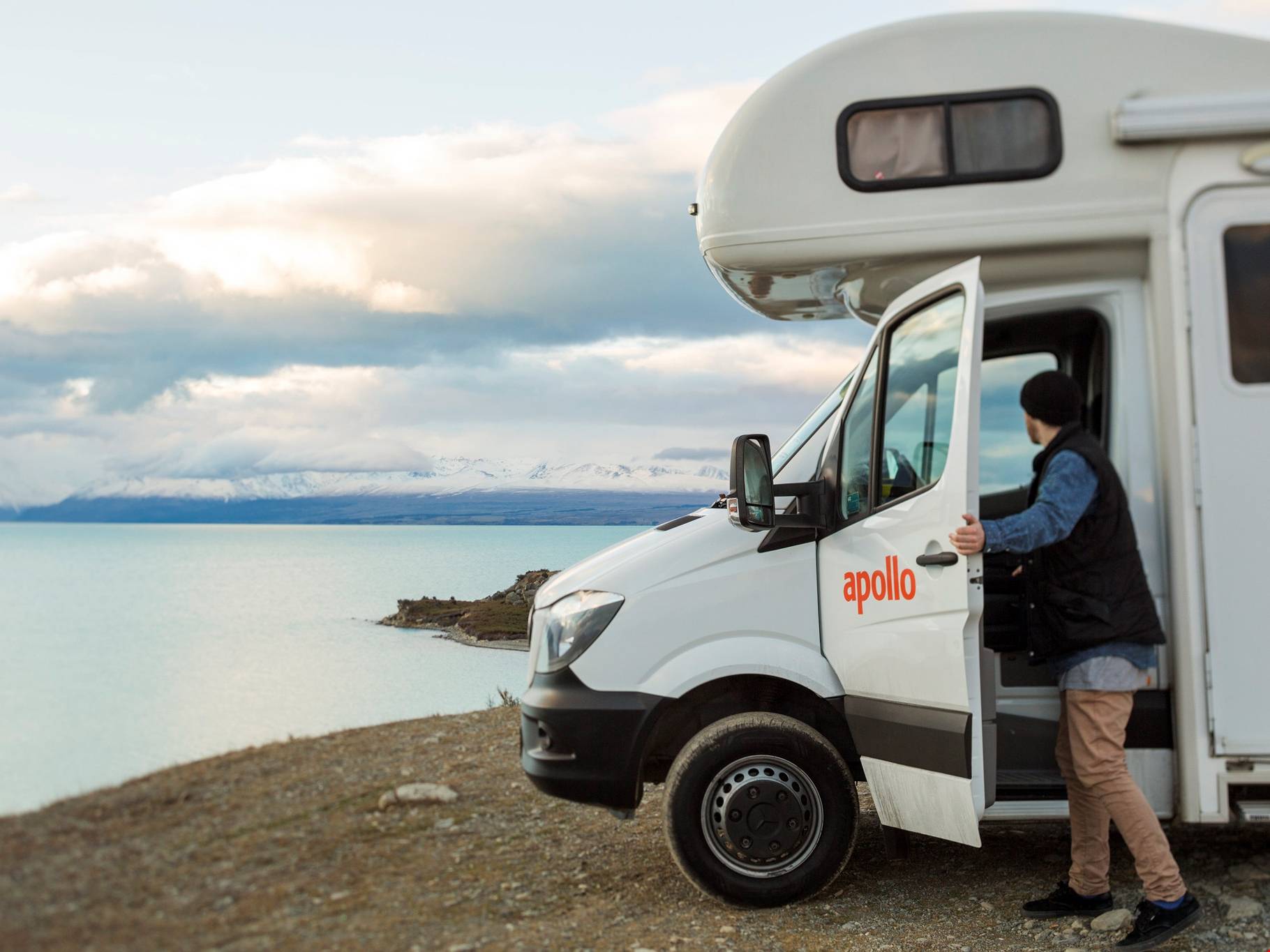 Sightseeing met de Apollo Euro Deluxe camper in Nieuw-Zeeland