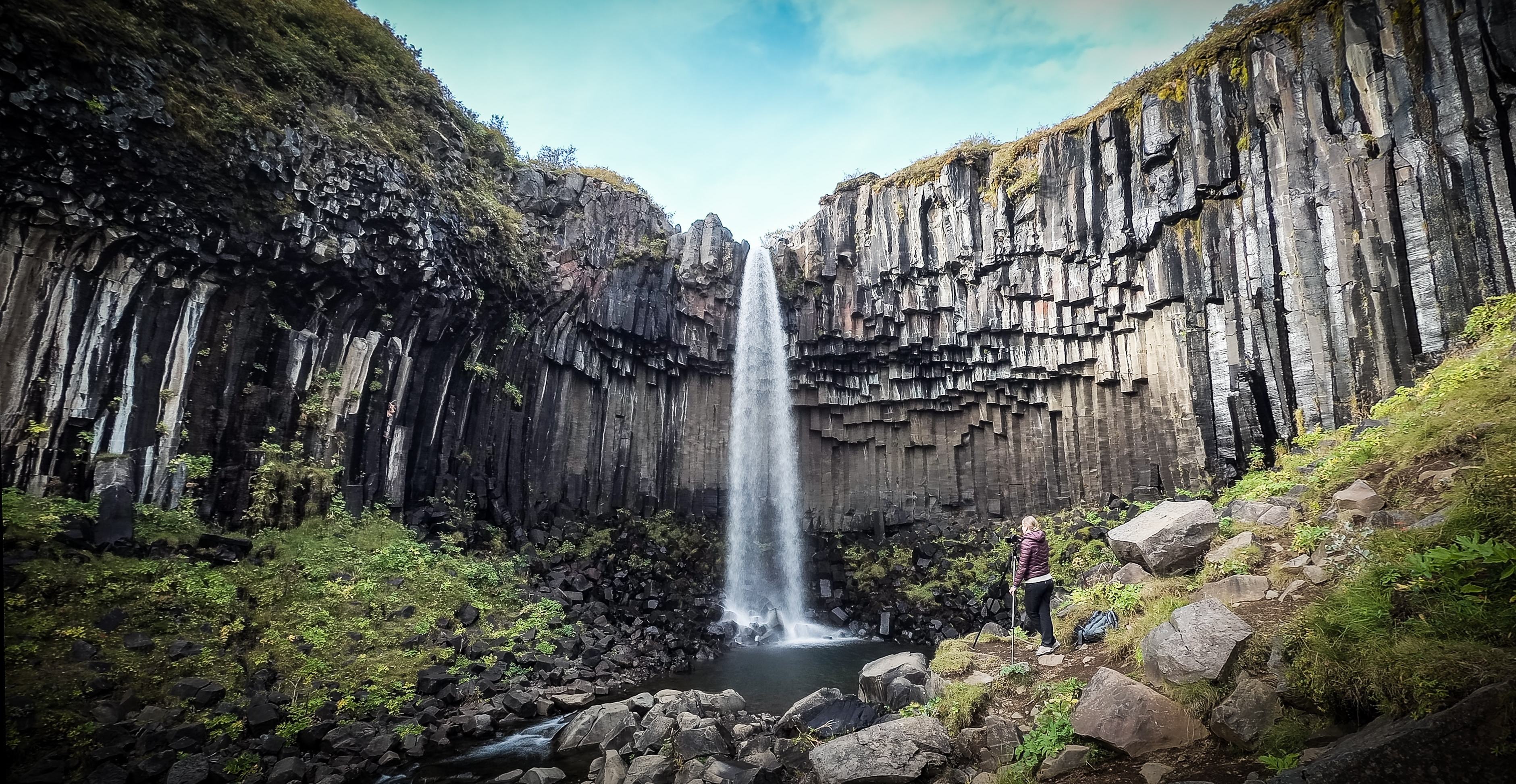 Svartifoss waterval in IJsland