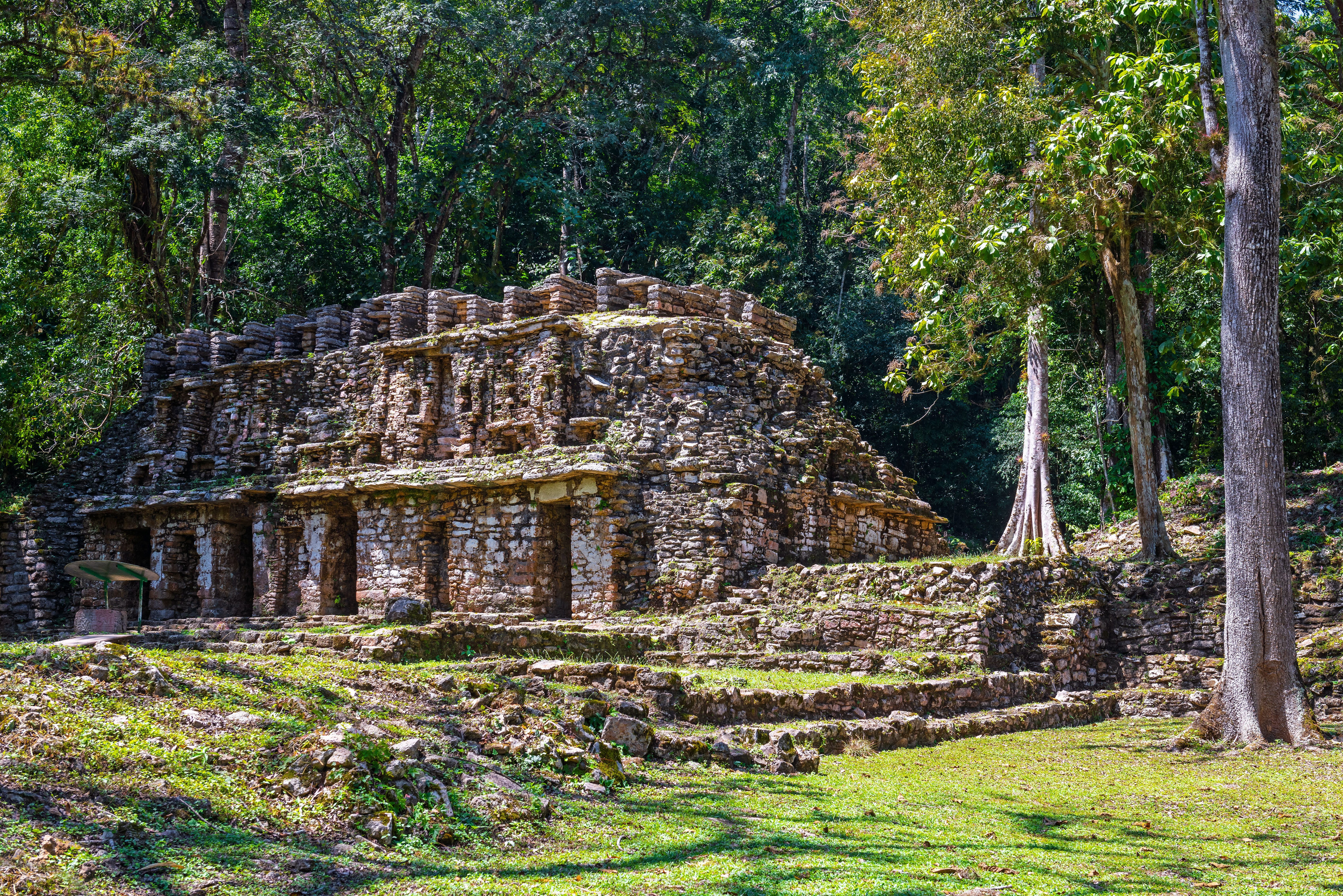 Maya stad Yaxchilan in Chiapas Mexico
