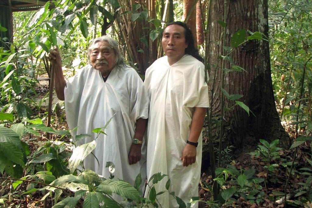 Maya indianen in Lacandon jungle Chiapas Mexico