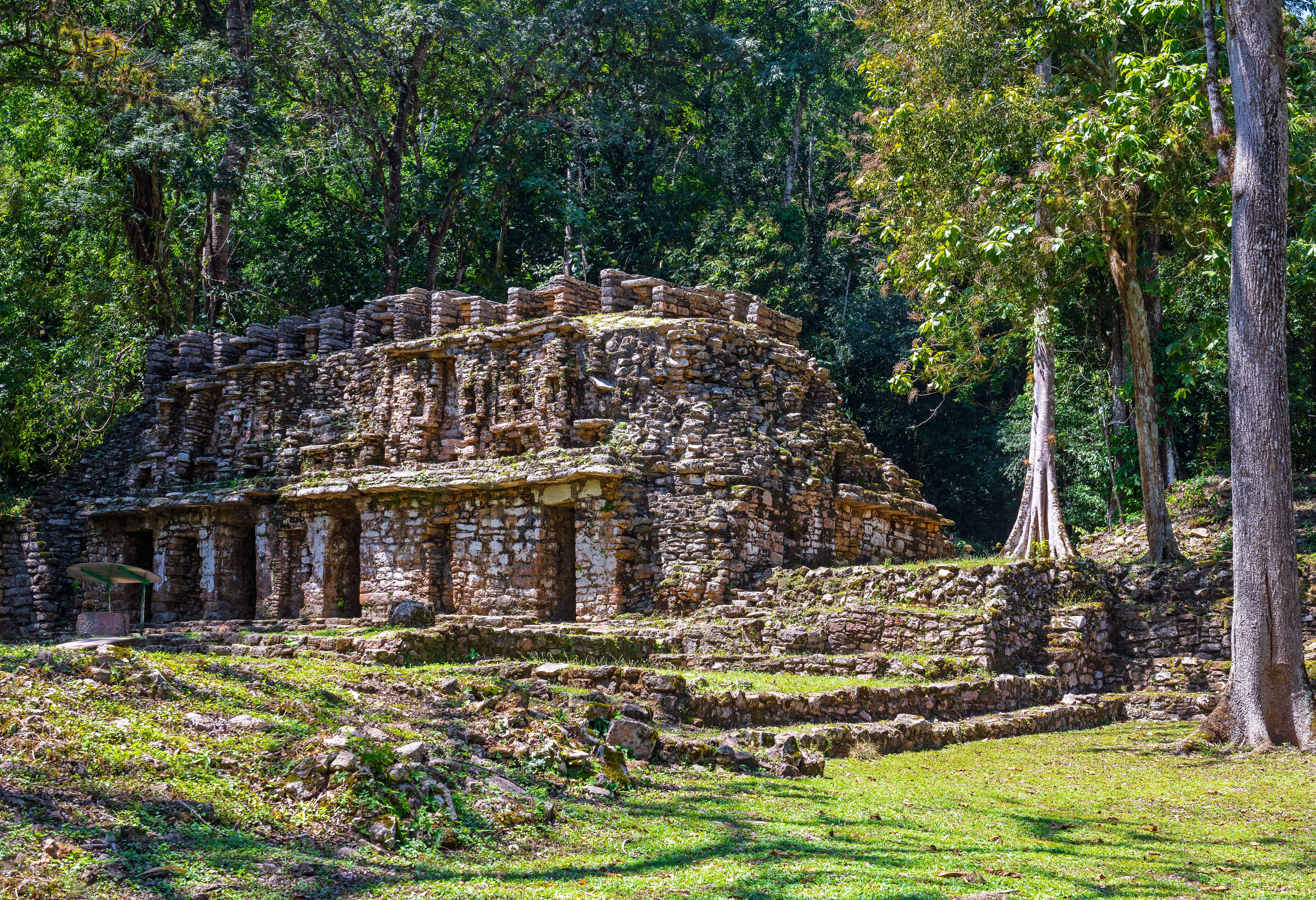 Yaxchilan Maya stad ruines in de jungle Chiapas Mexico