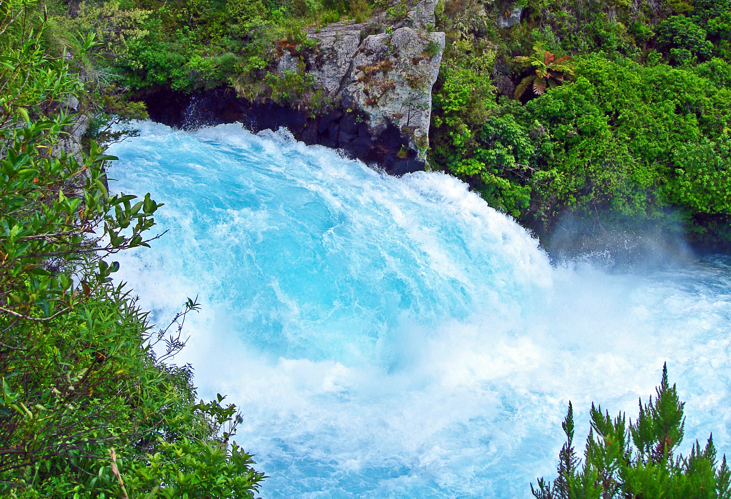 Huka watervallen op het Noordereiland van Nieuw-Zeeland