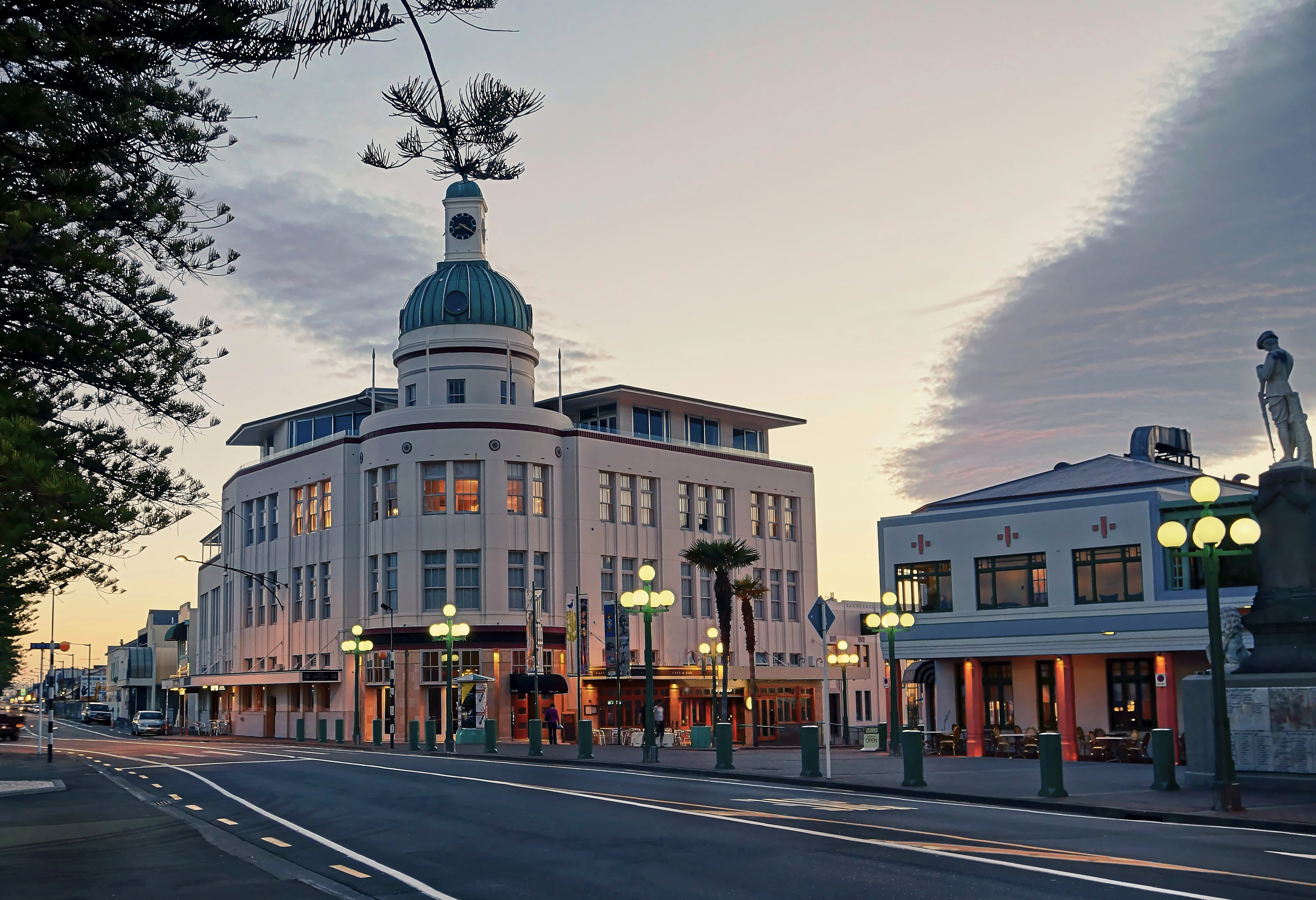 The Dome in het centrum van Napier in Nieuw-Zeeland