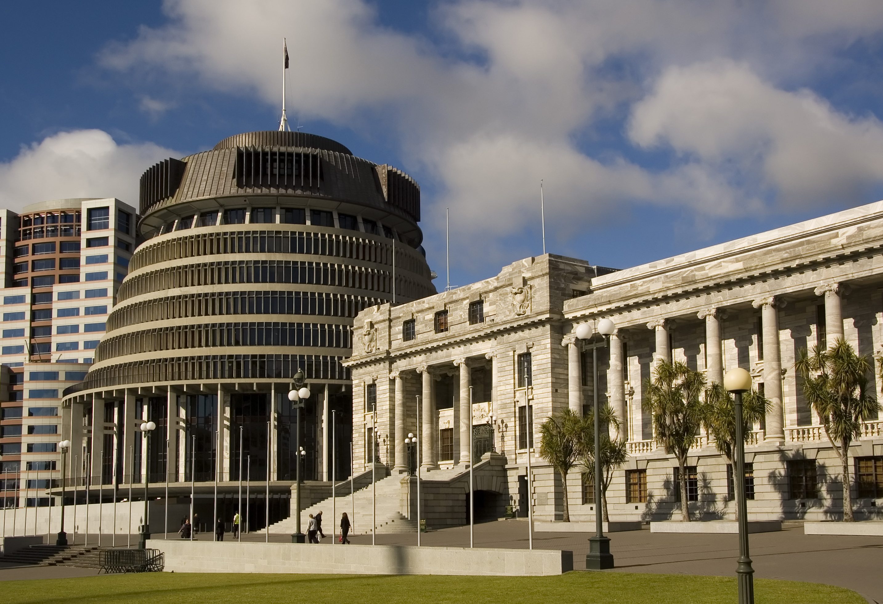 Parlementsgebouw in Wellington in Nieuw-Zeeland