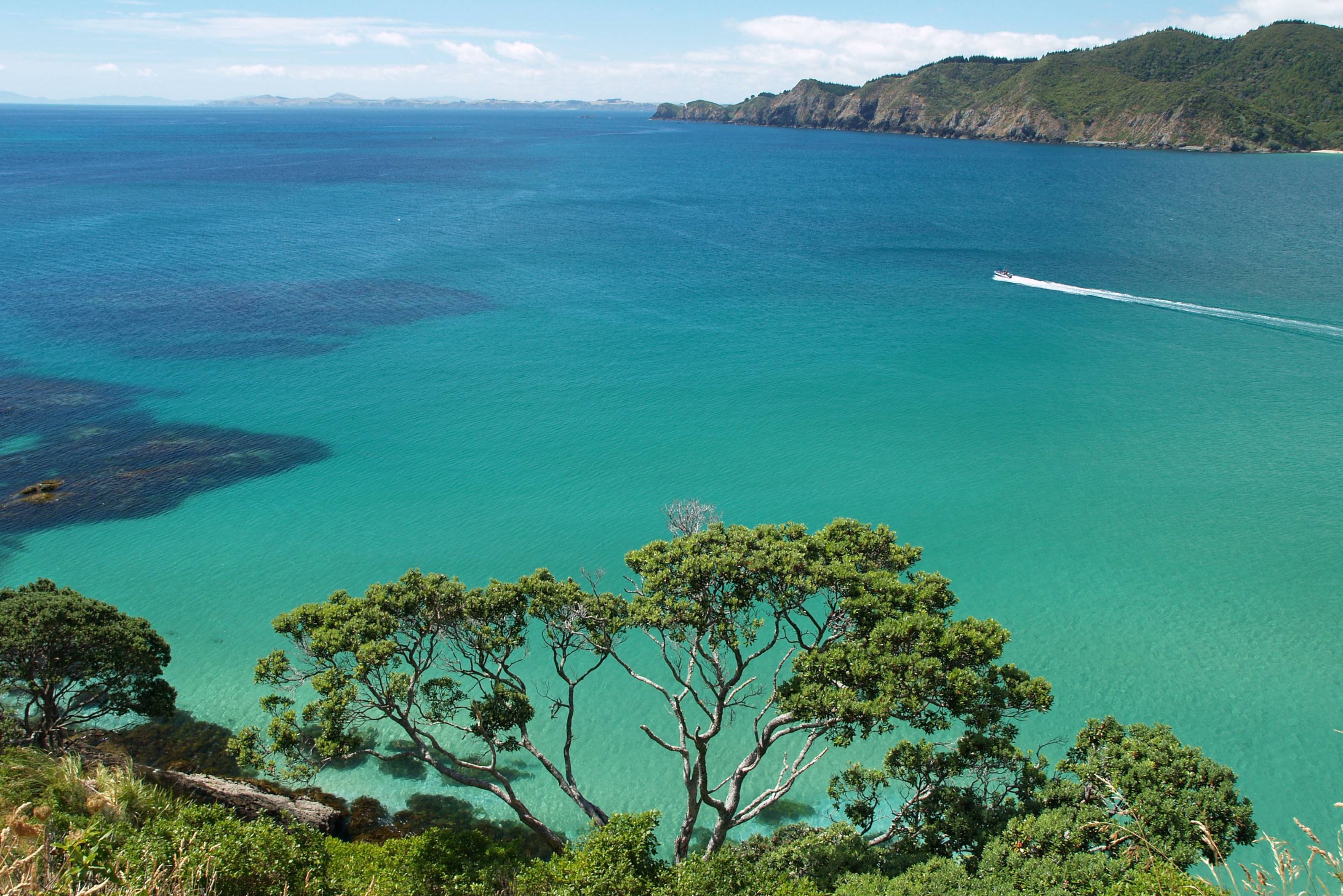 Matauri Bay in de Bay of Islands in Nieuw-Zeeland