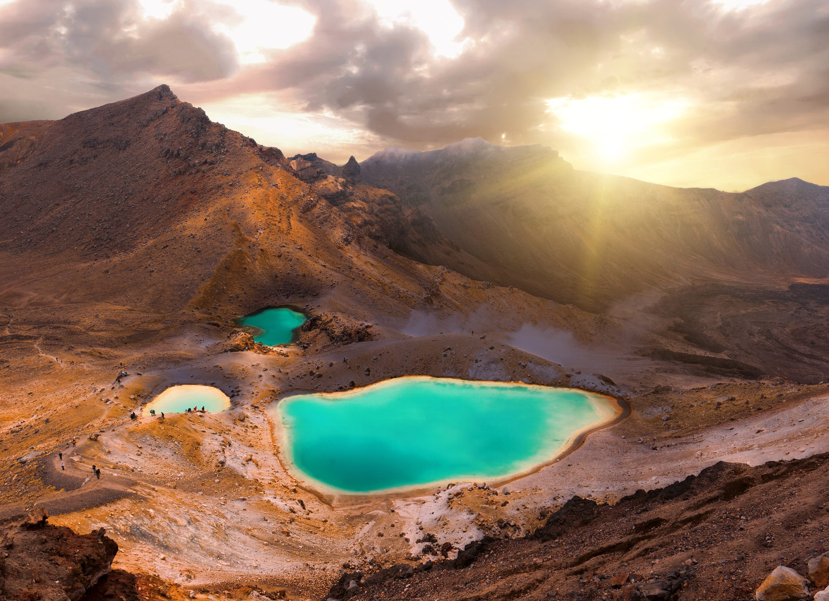 Tongariro National Park op het Noordereiland in Nieuw-Zeeland