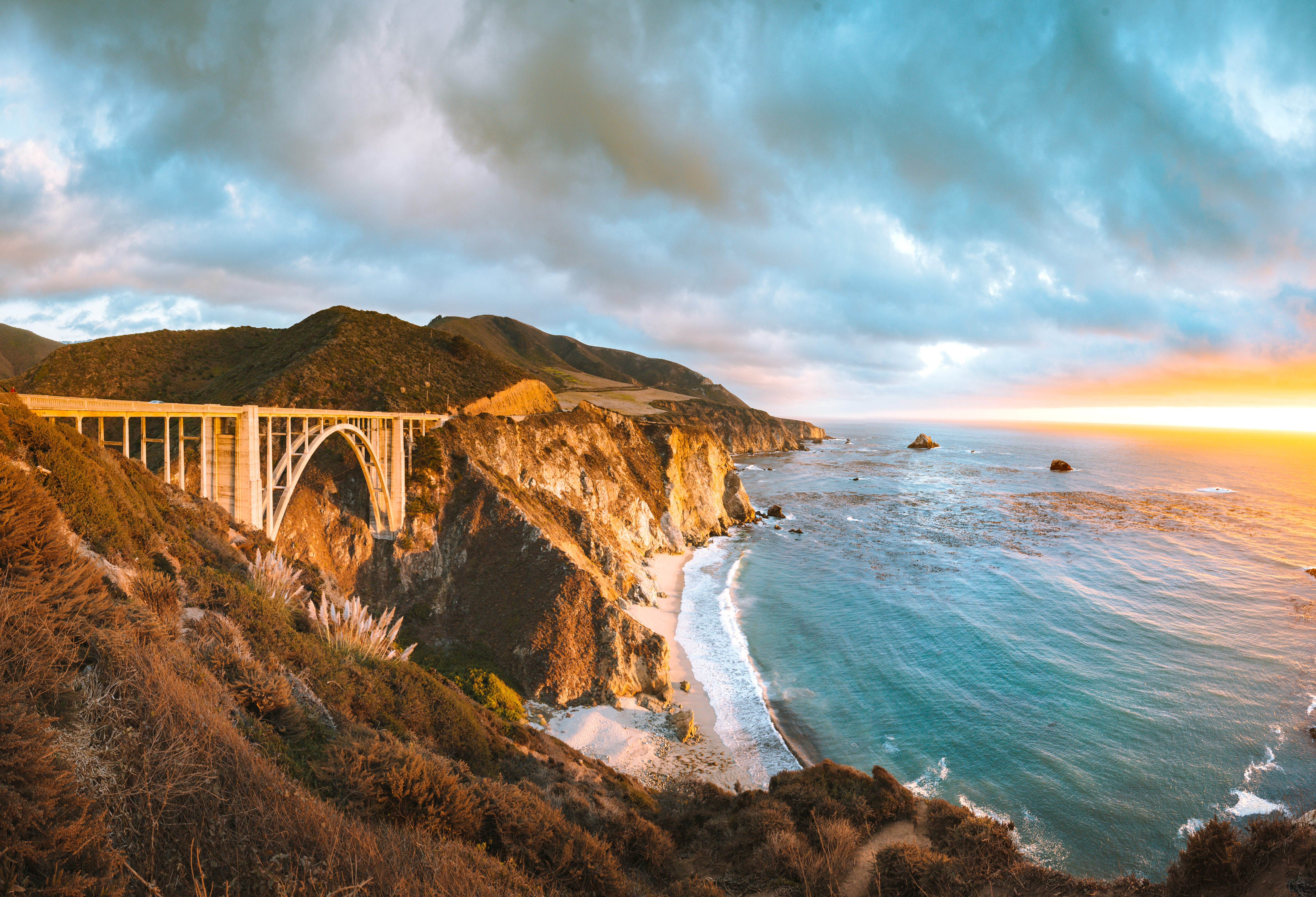 Pacific Coast Highway bij Big Sur in Californië