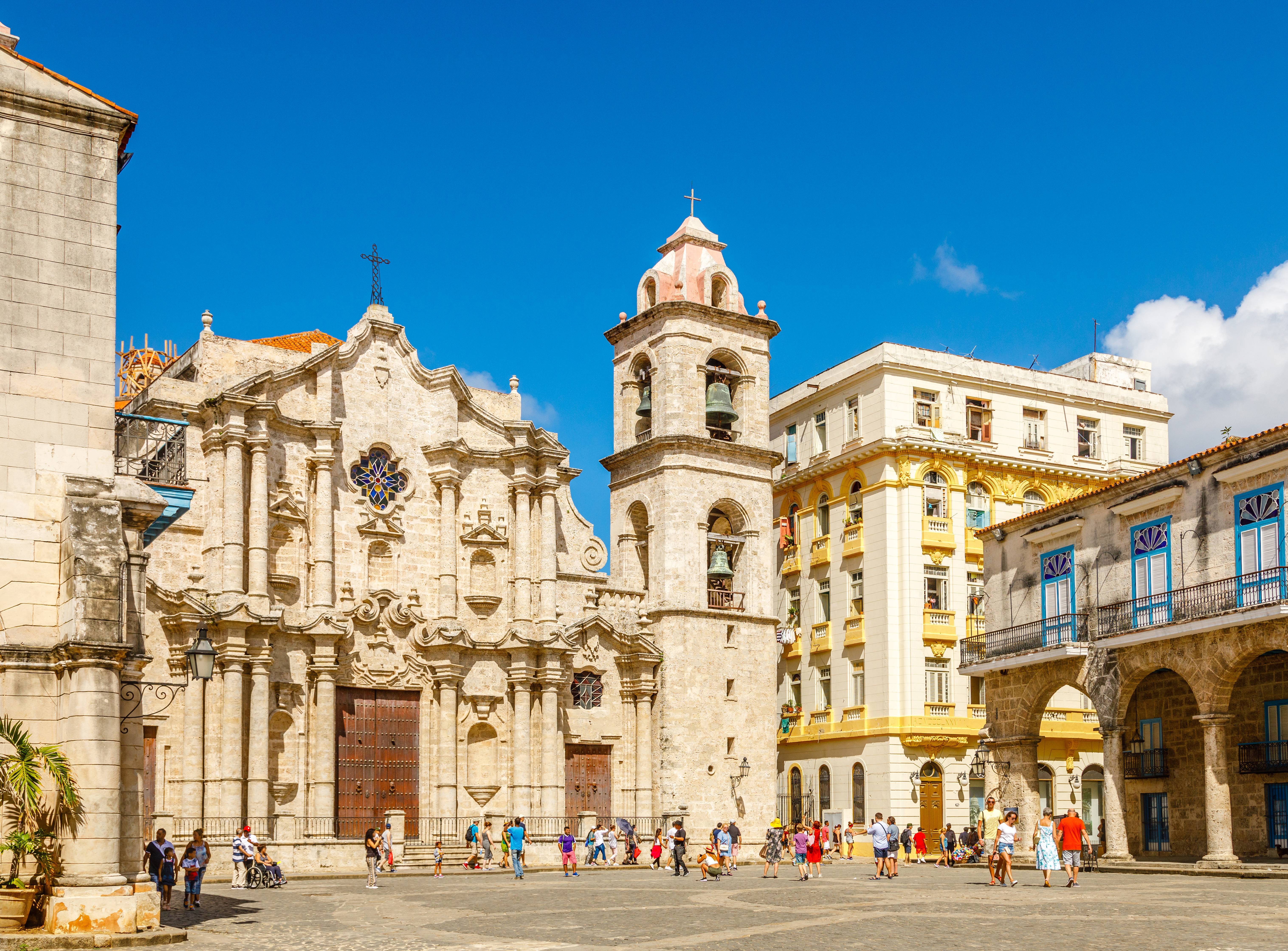 De kathedraal van Havana op Plaze de la Cathedral, Cuba