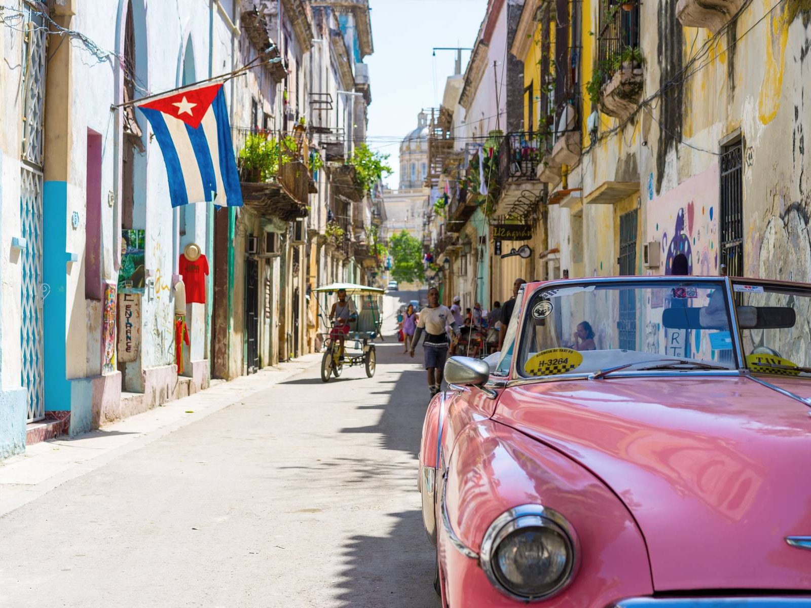 Het straatbeeld in Havana, Cuba