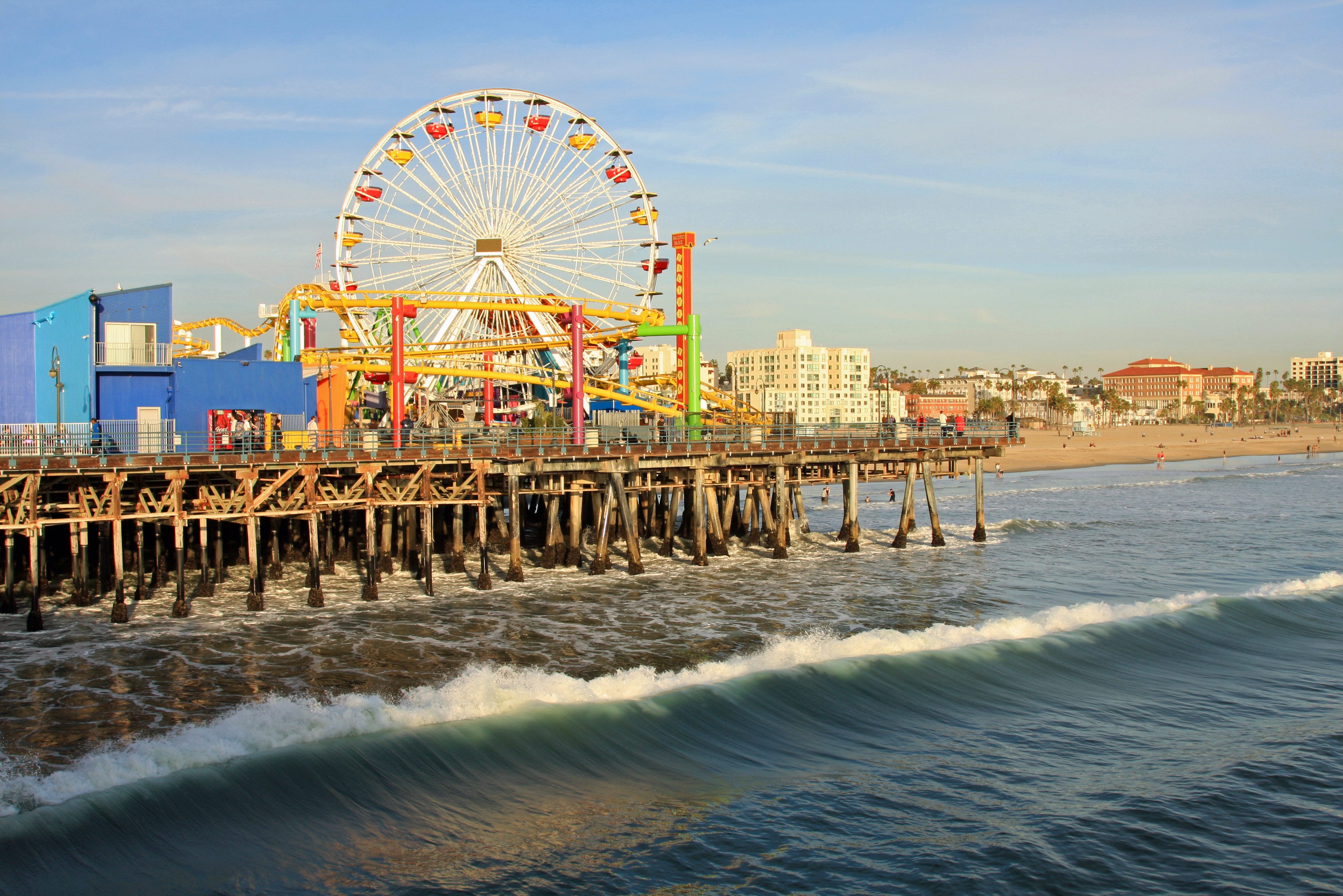 De pier van Santa Monica in Los Angeles, Amerika