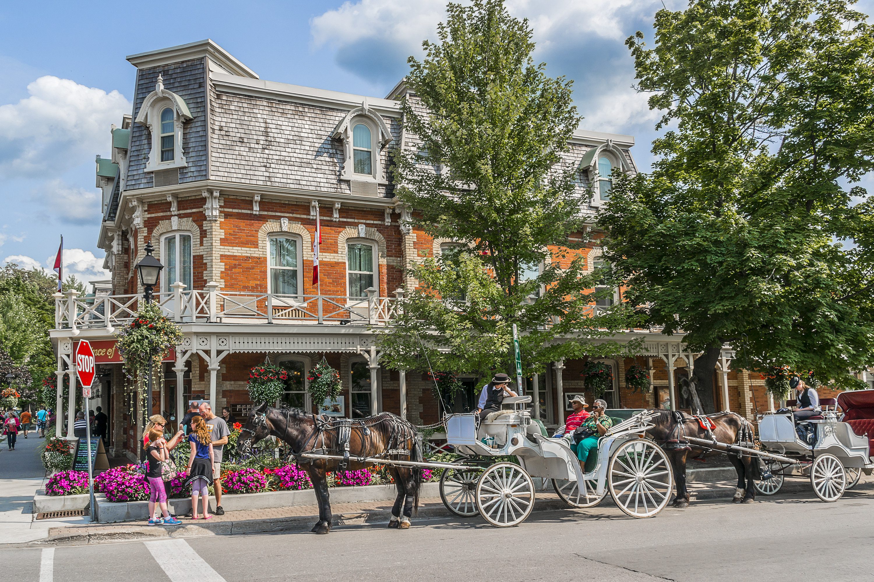 Het straatbeeld van Niagara on the Lake, Canada