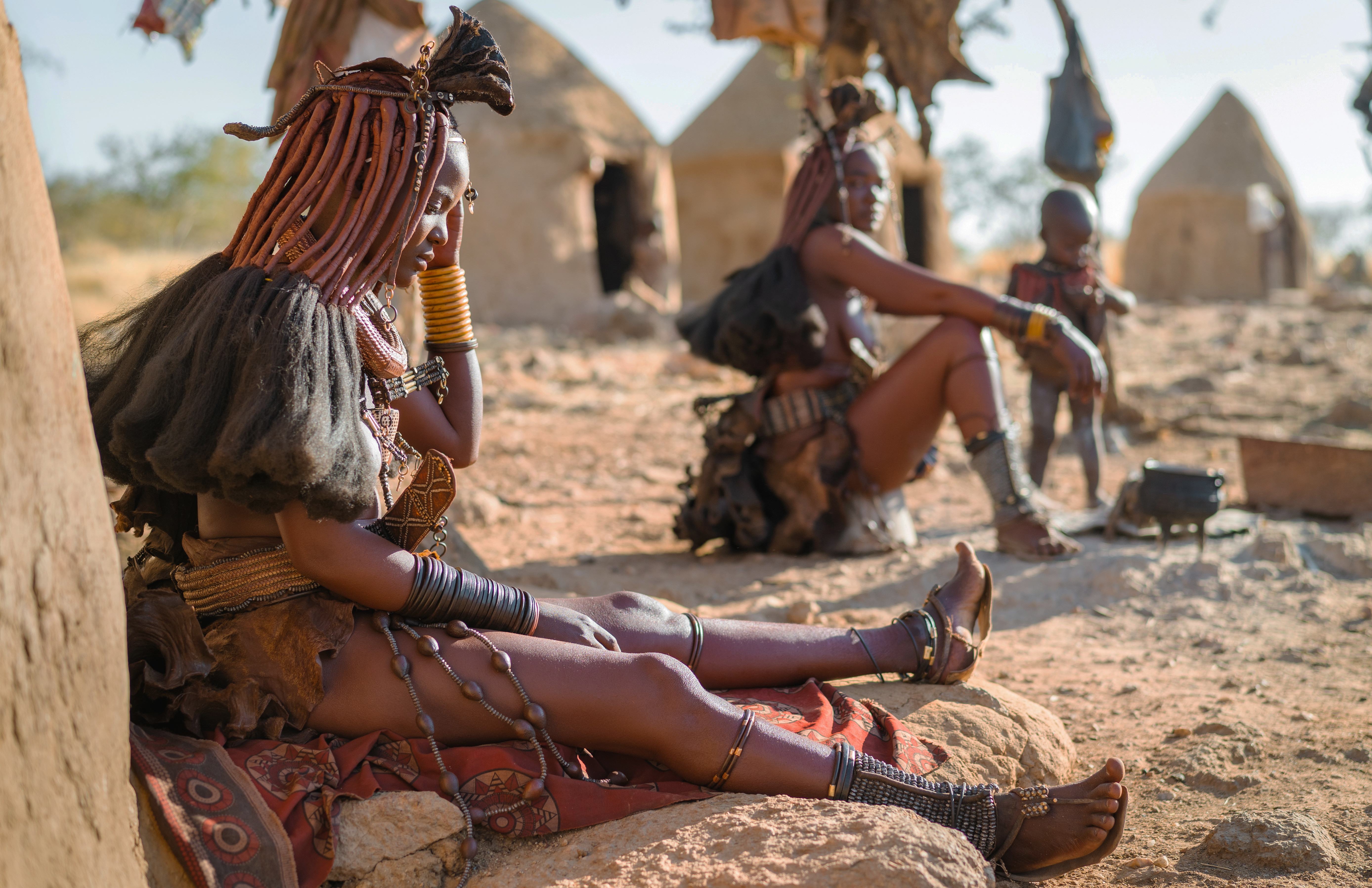 Een Himba dorp in Namibie