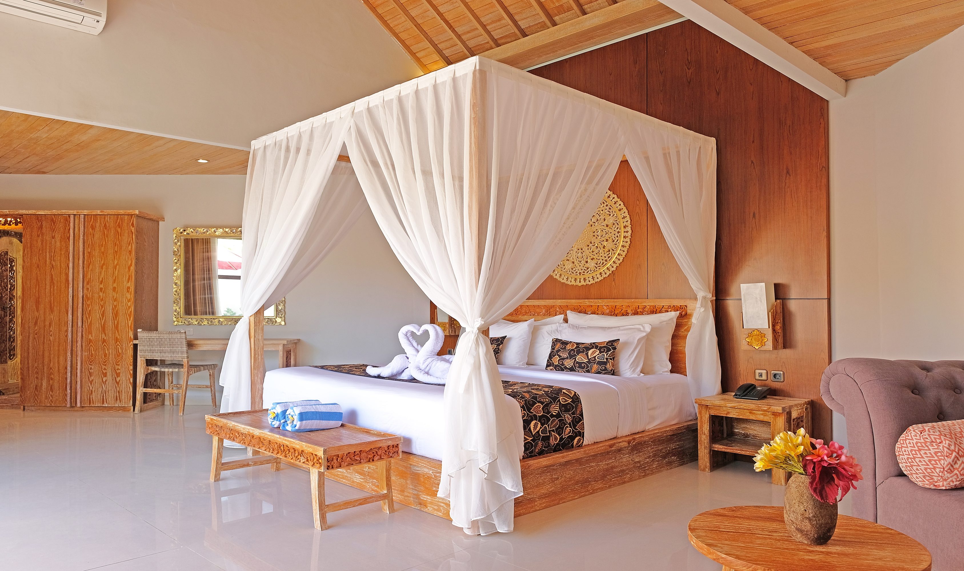 Slaapkamer van de One Bedroom Villa in het Vivara Bali in Jimbaran