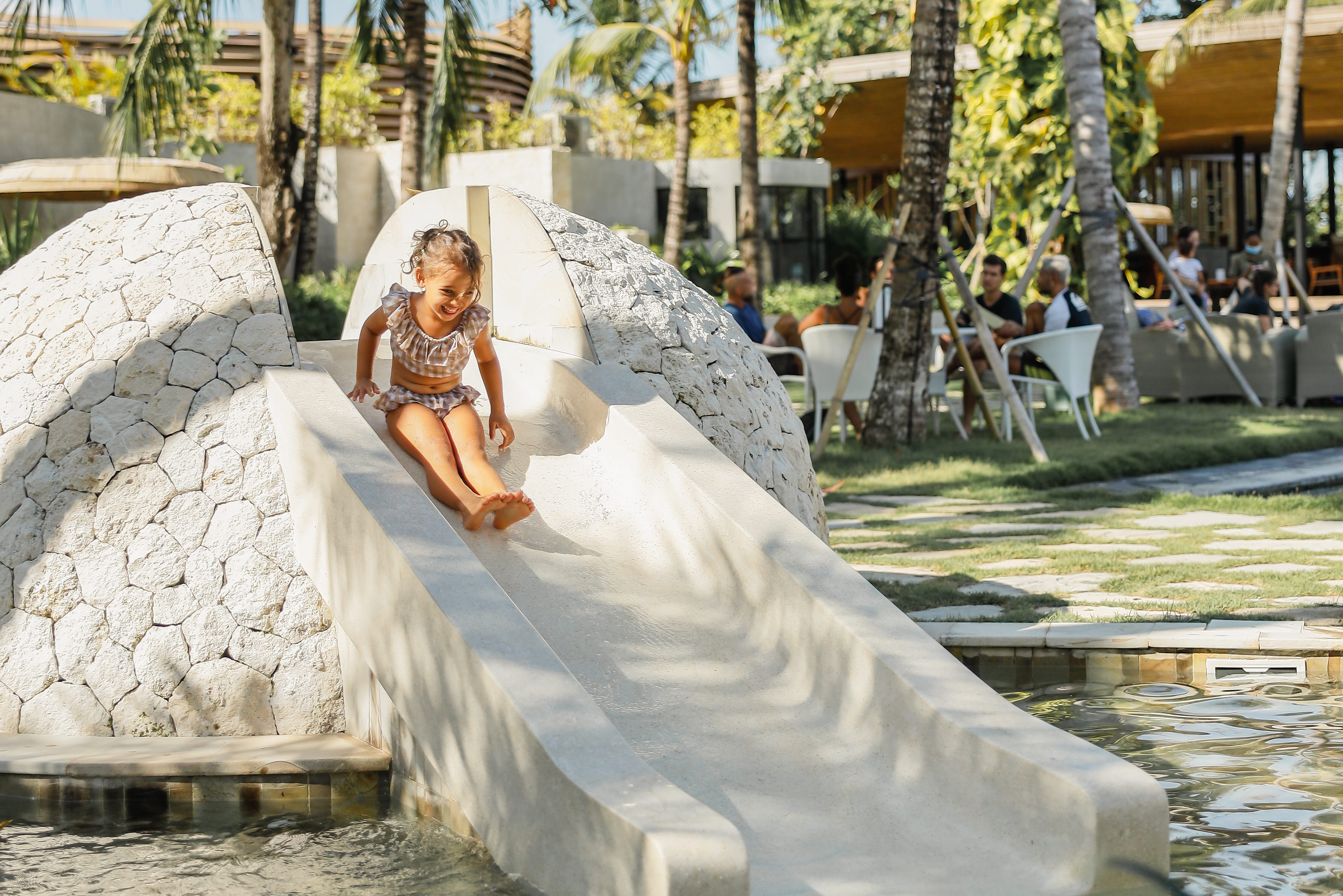 Kinderzwembad in het Segara Village in Sanur op Bali