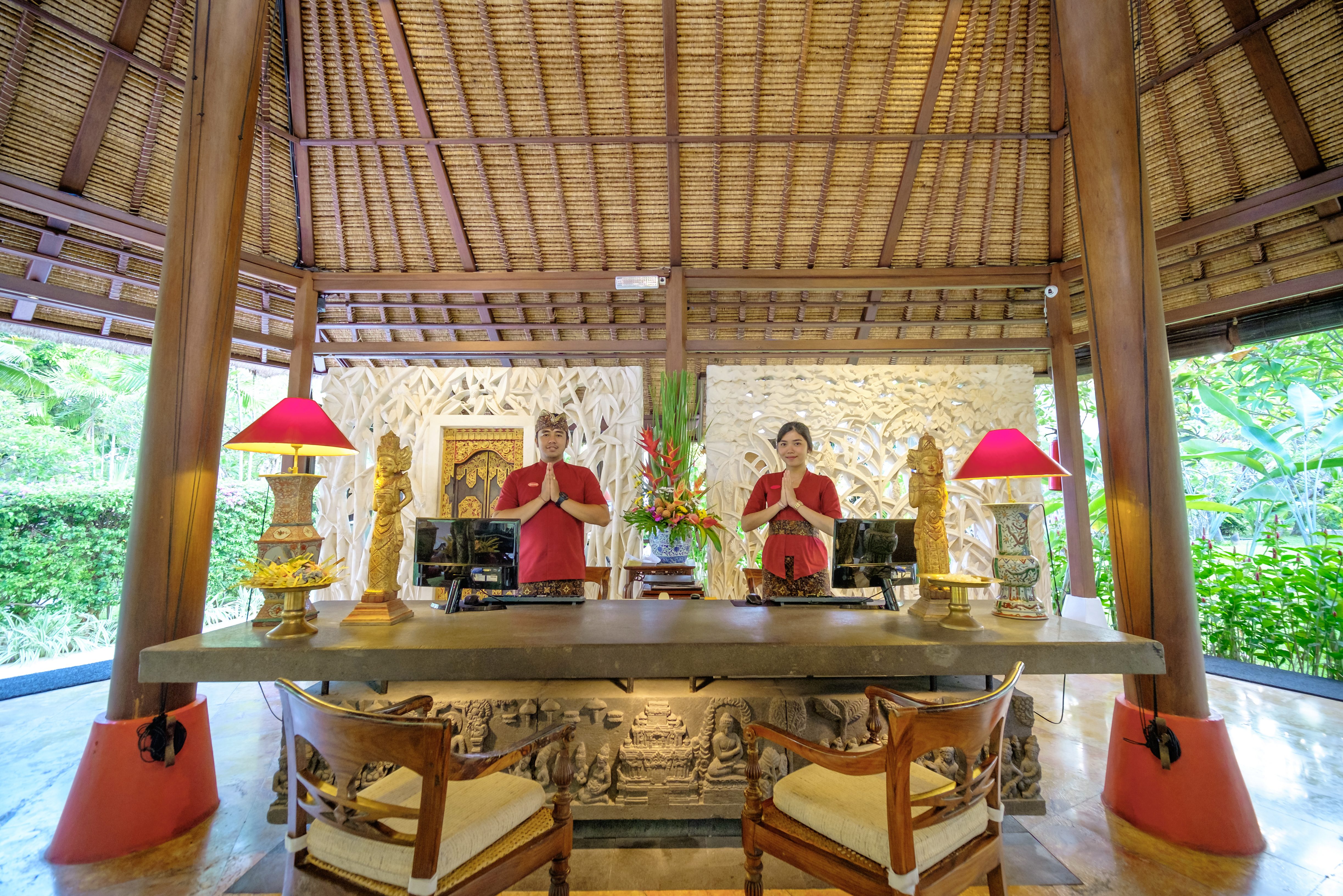 Lobby in het Segara Village in Sanur op Bali