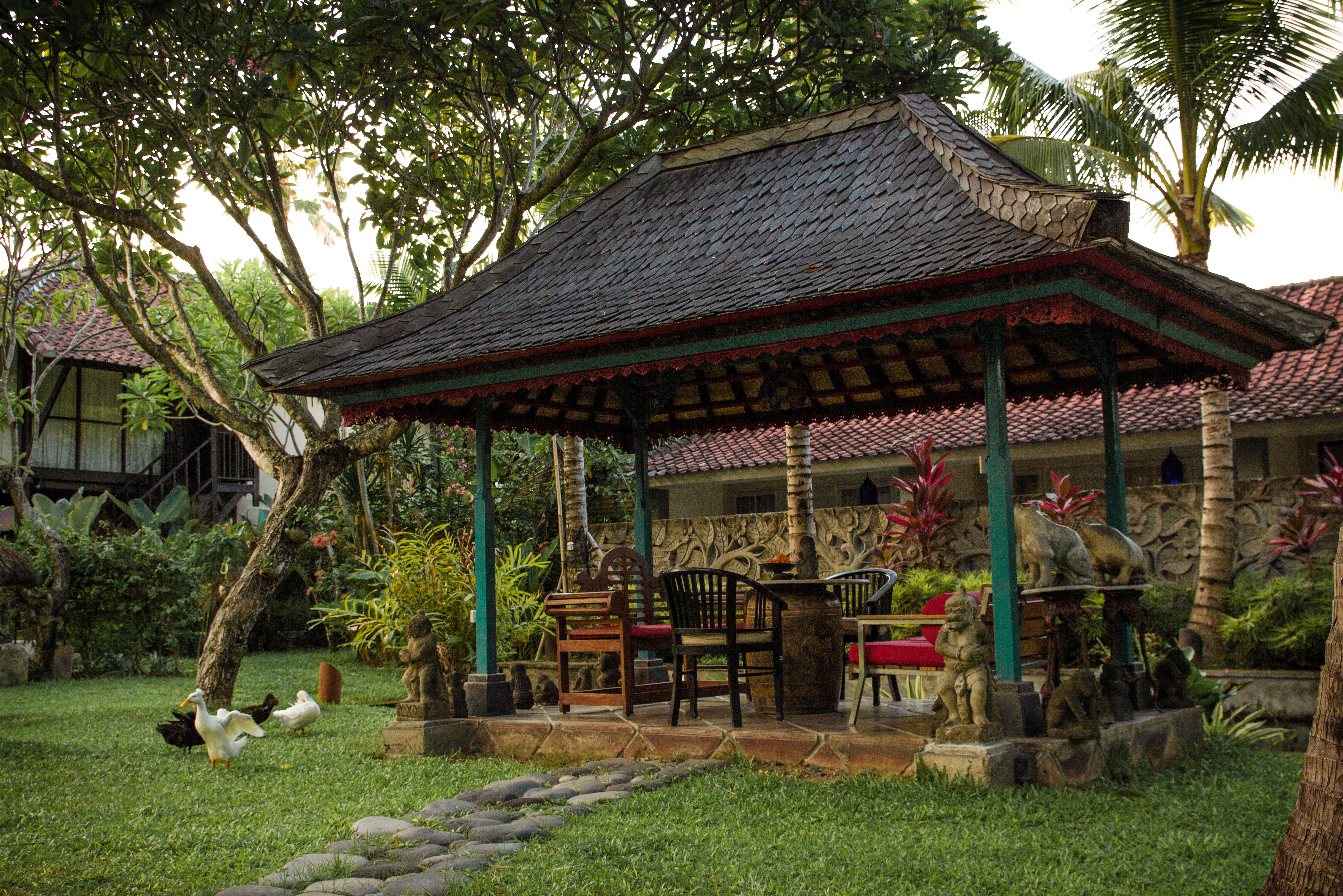 Tuin van het Segara Village in Sanur op Bali