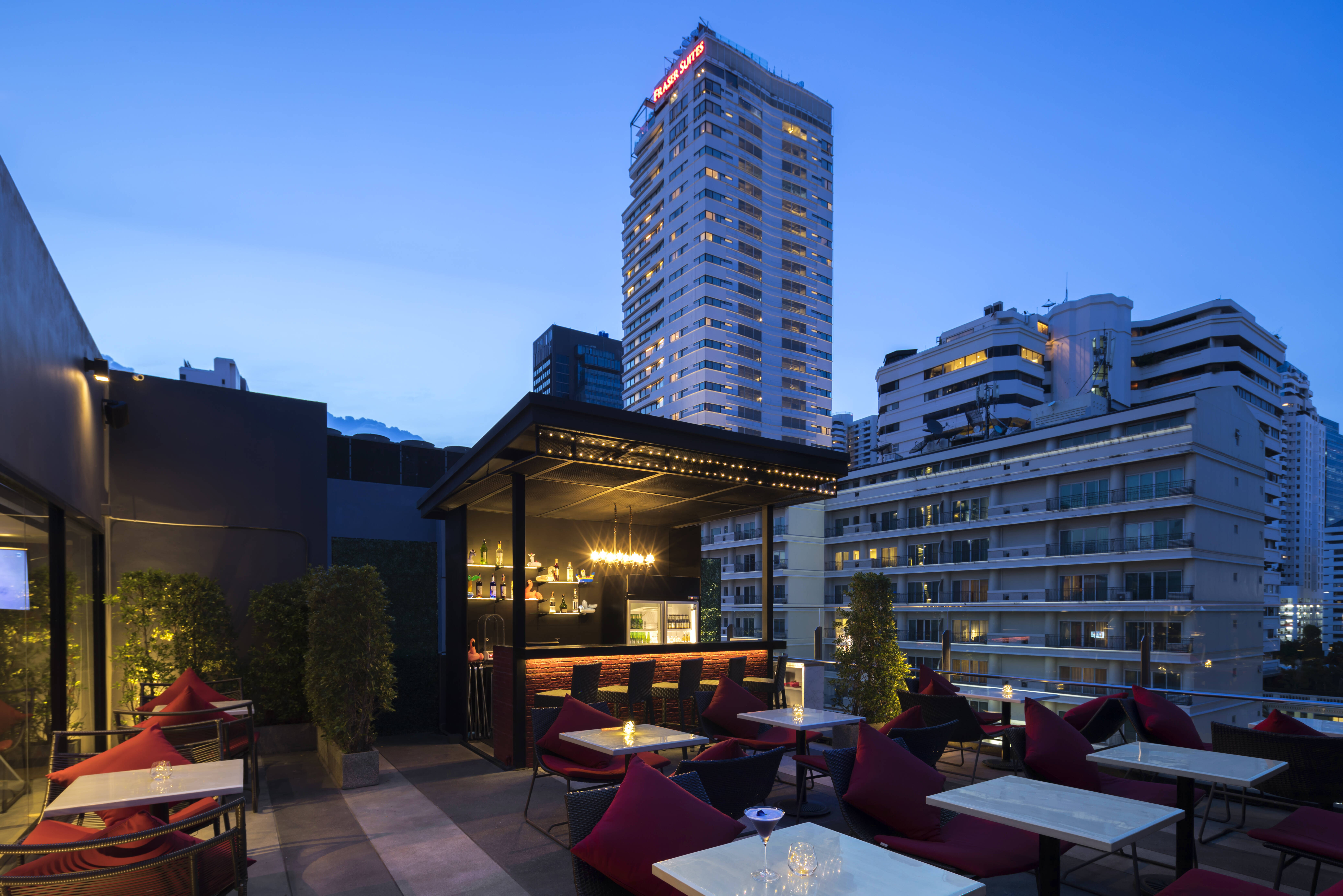 Rooftop Bar by night