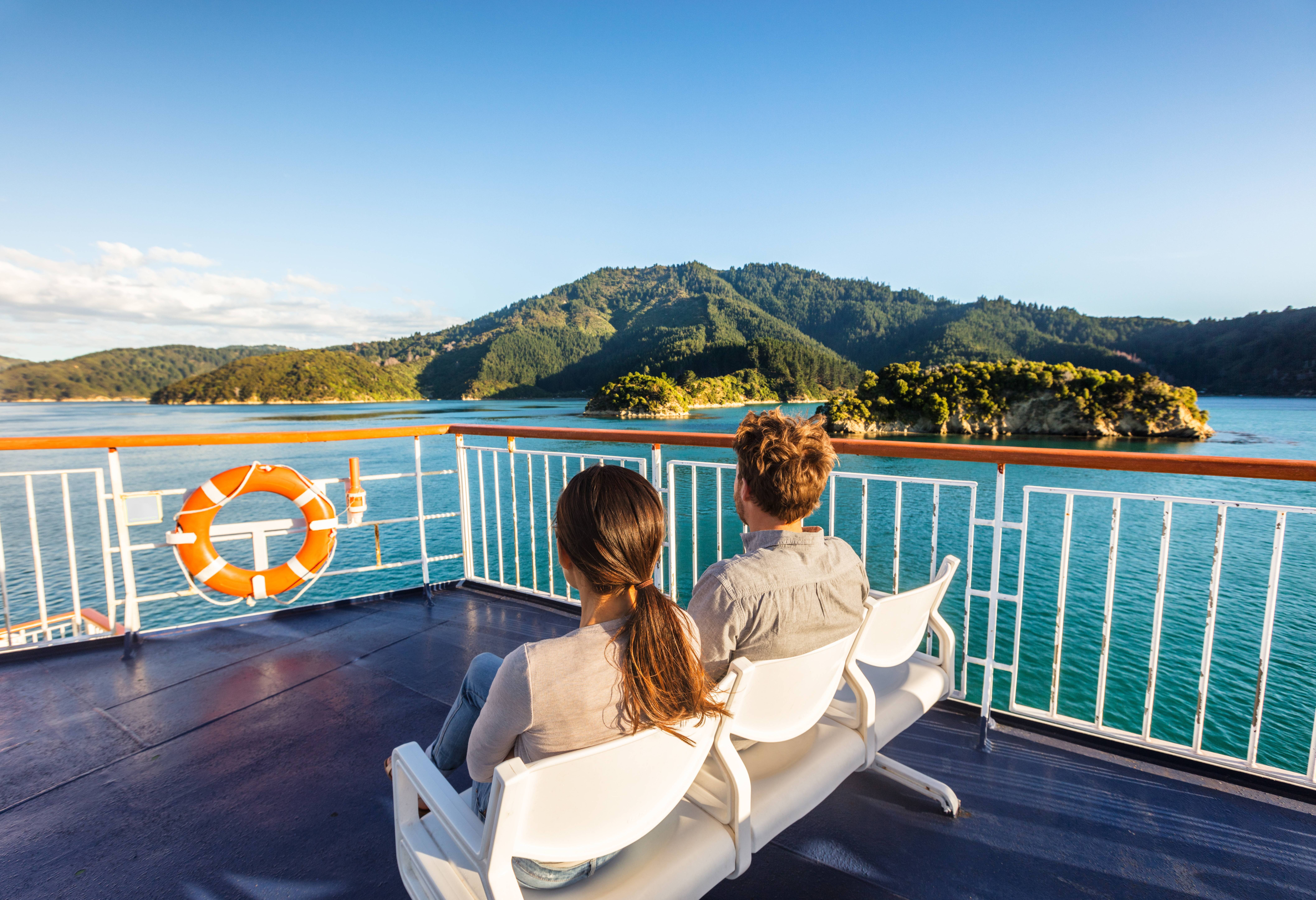 Op de interislander ferry van Wellington naar Picton in Nieuw-Zeeland