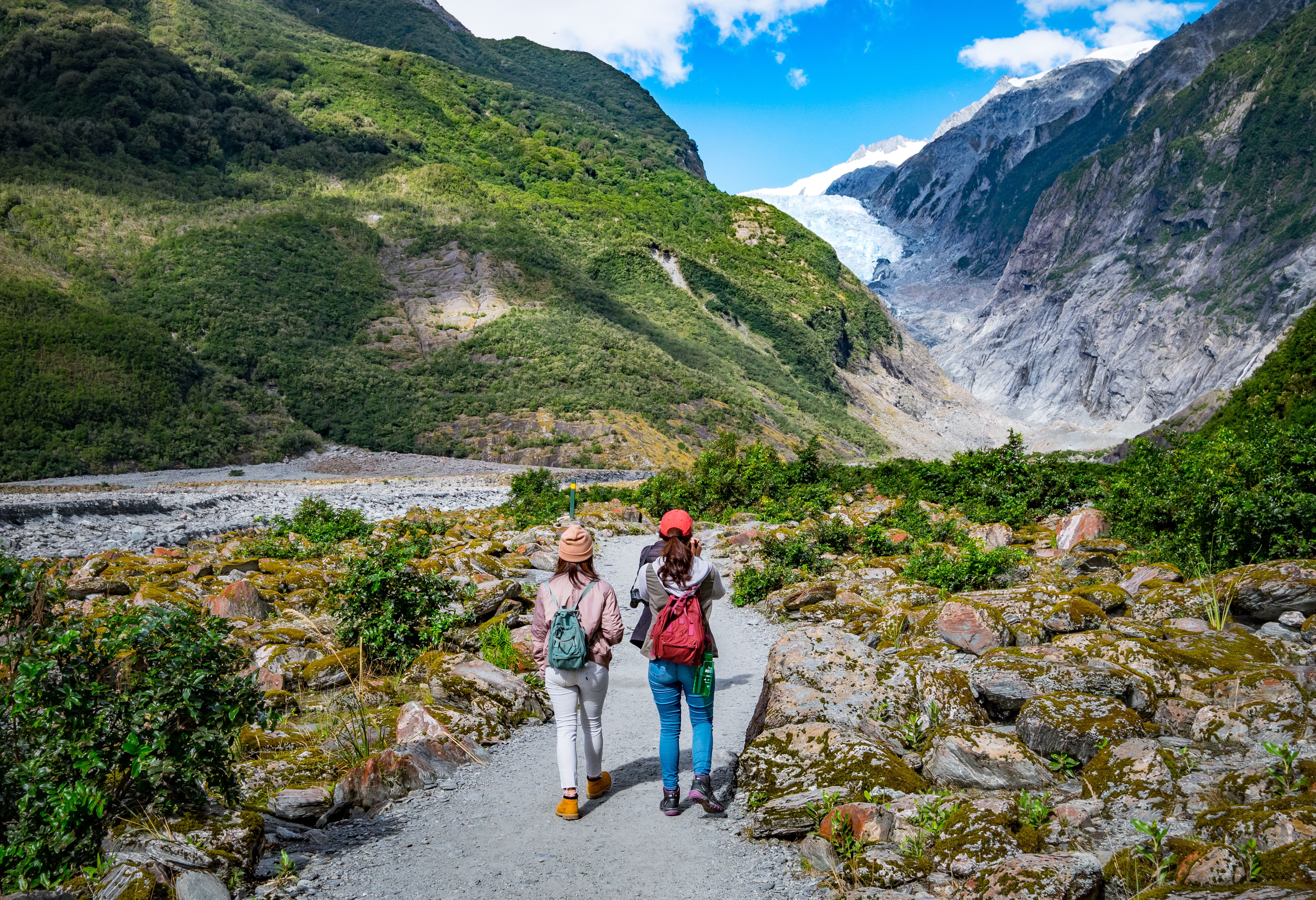 Wandelen bij Franz Josef Glacier in Nieuw-Zeeland