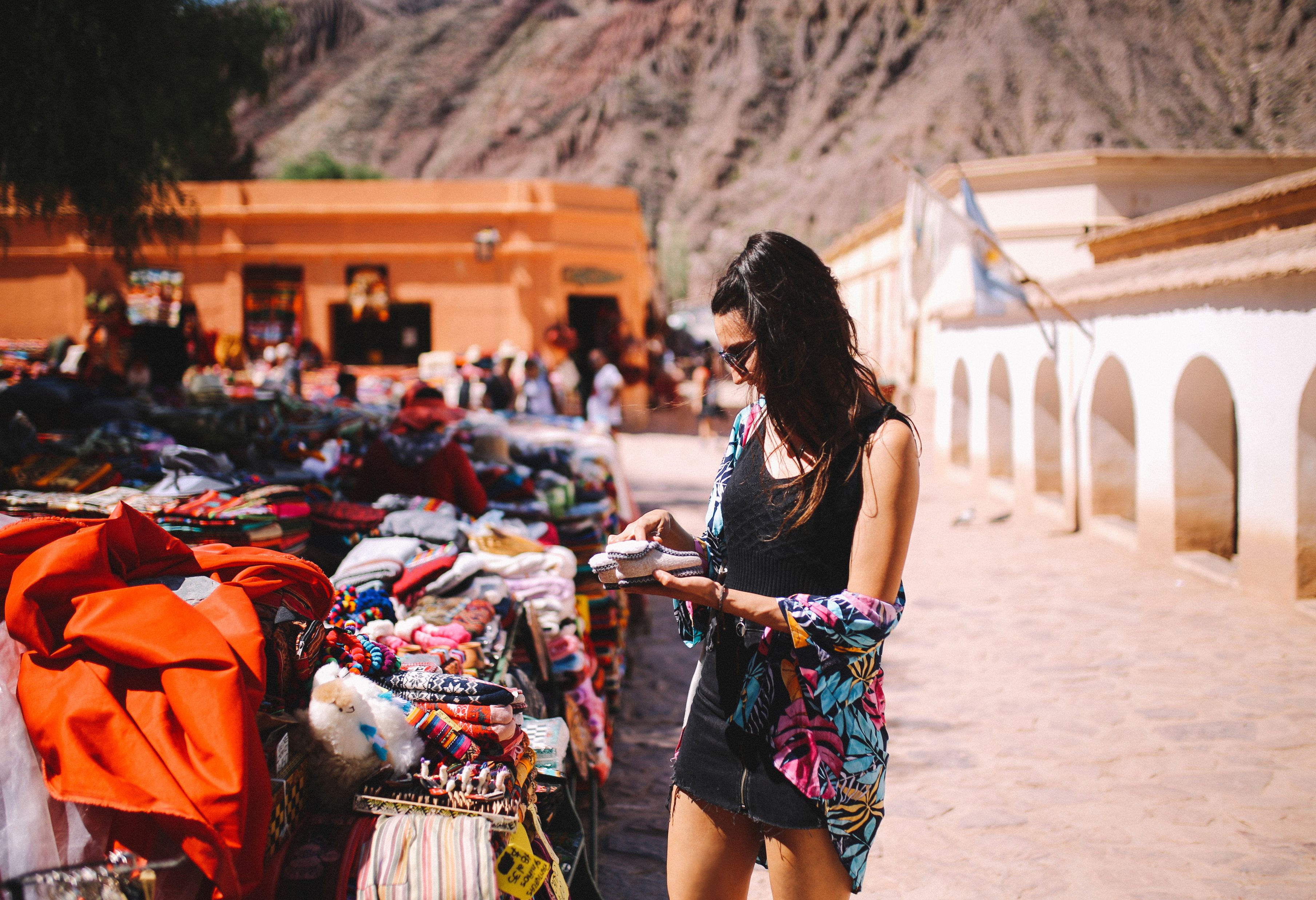 Purmamarca markt in -Jujuy in Argentinië