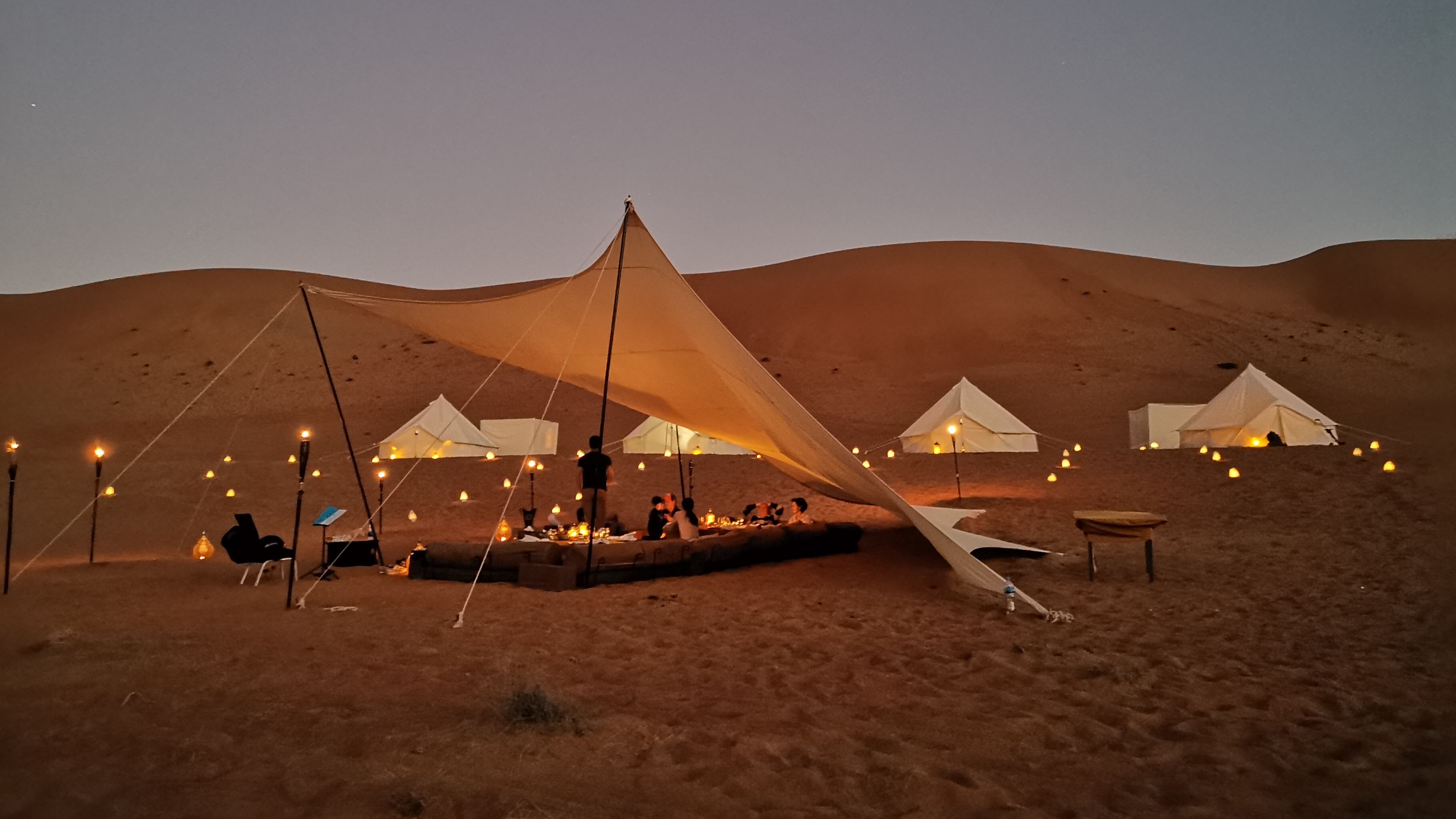 Glamping op het strand in OMan
