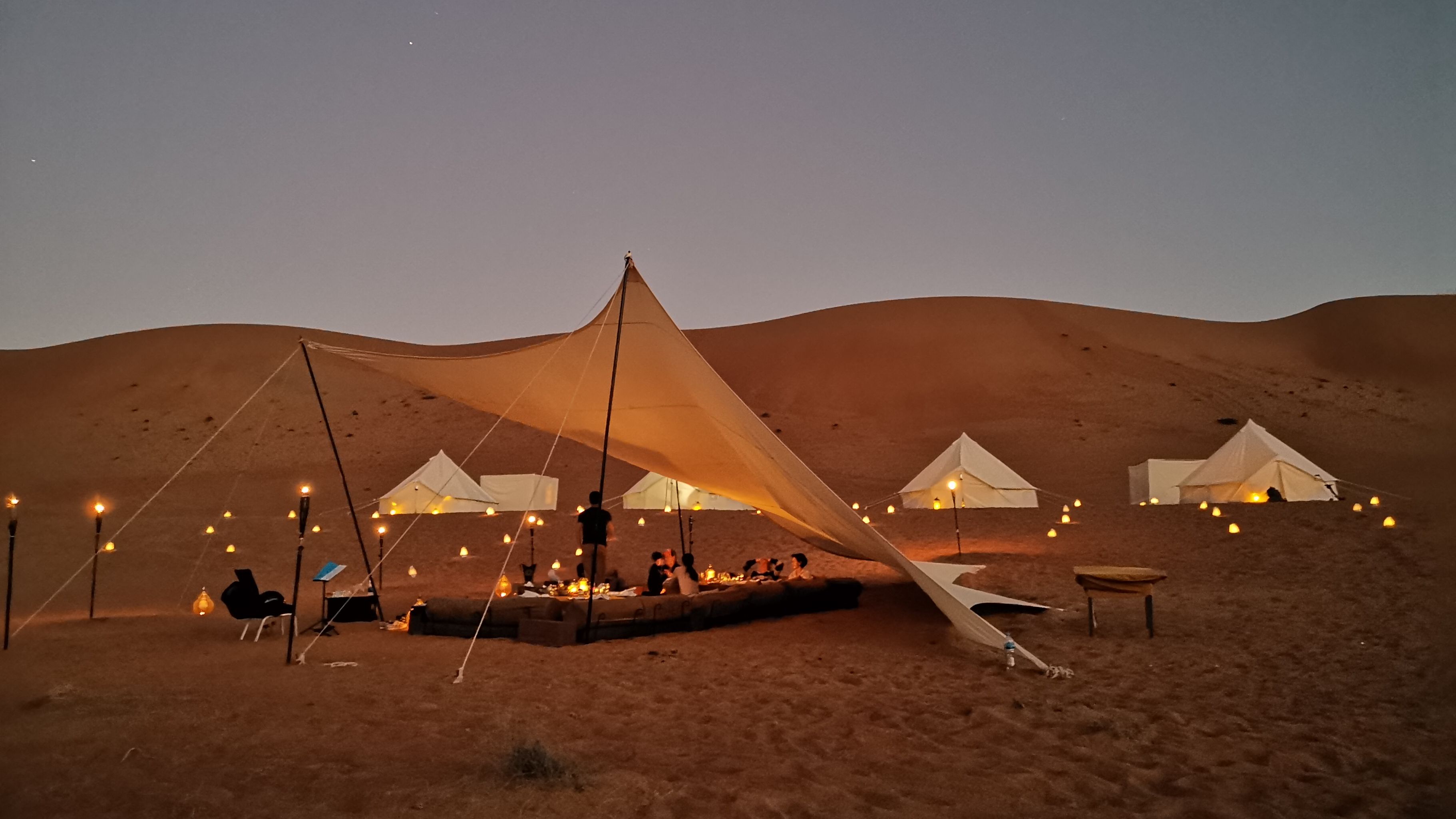 Glamping op het strand in Oman