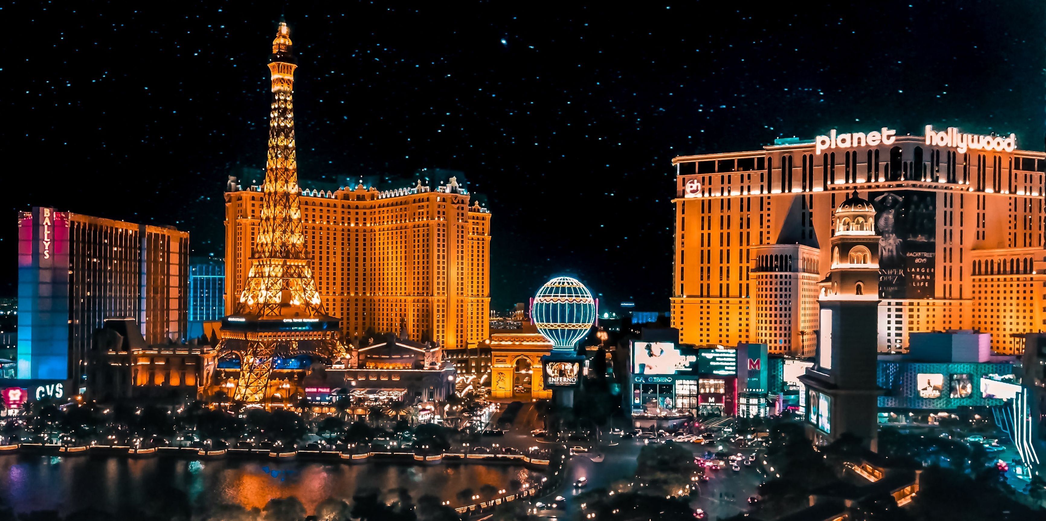 Amerika-Las-vegas-skyline-night