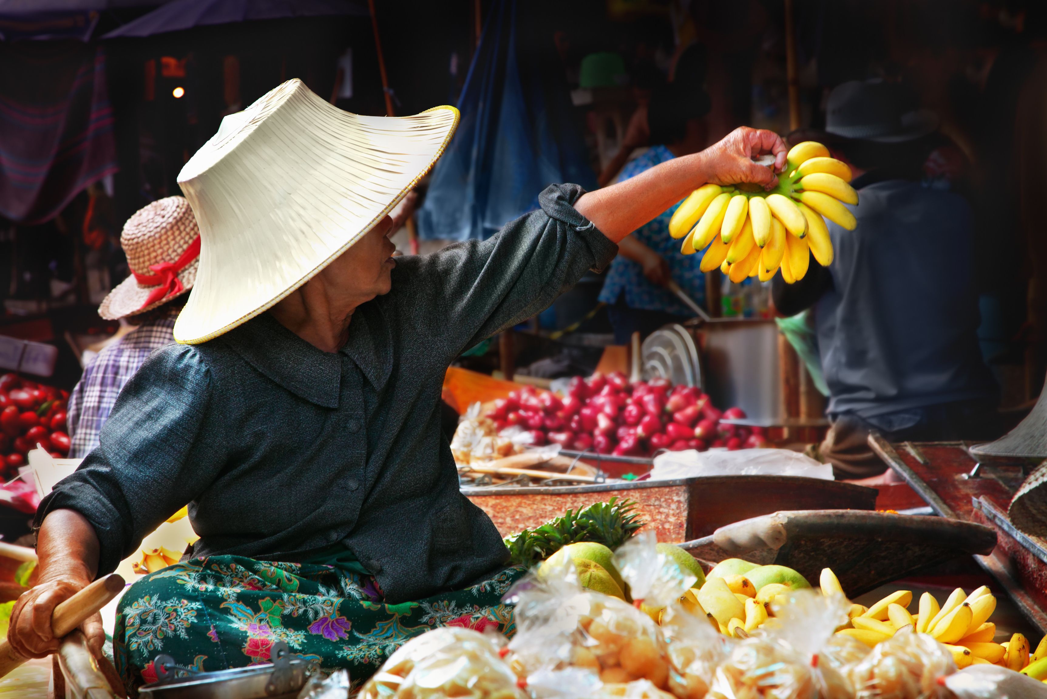 Kleurrijk fruit op de markt