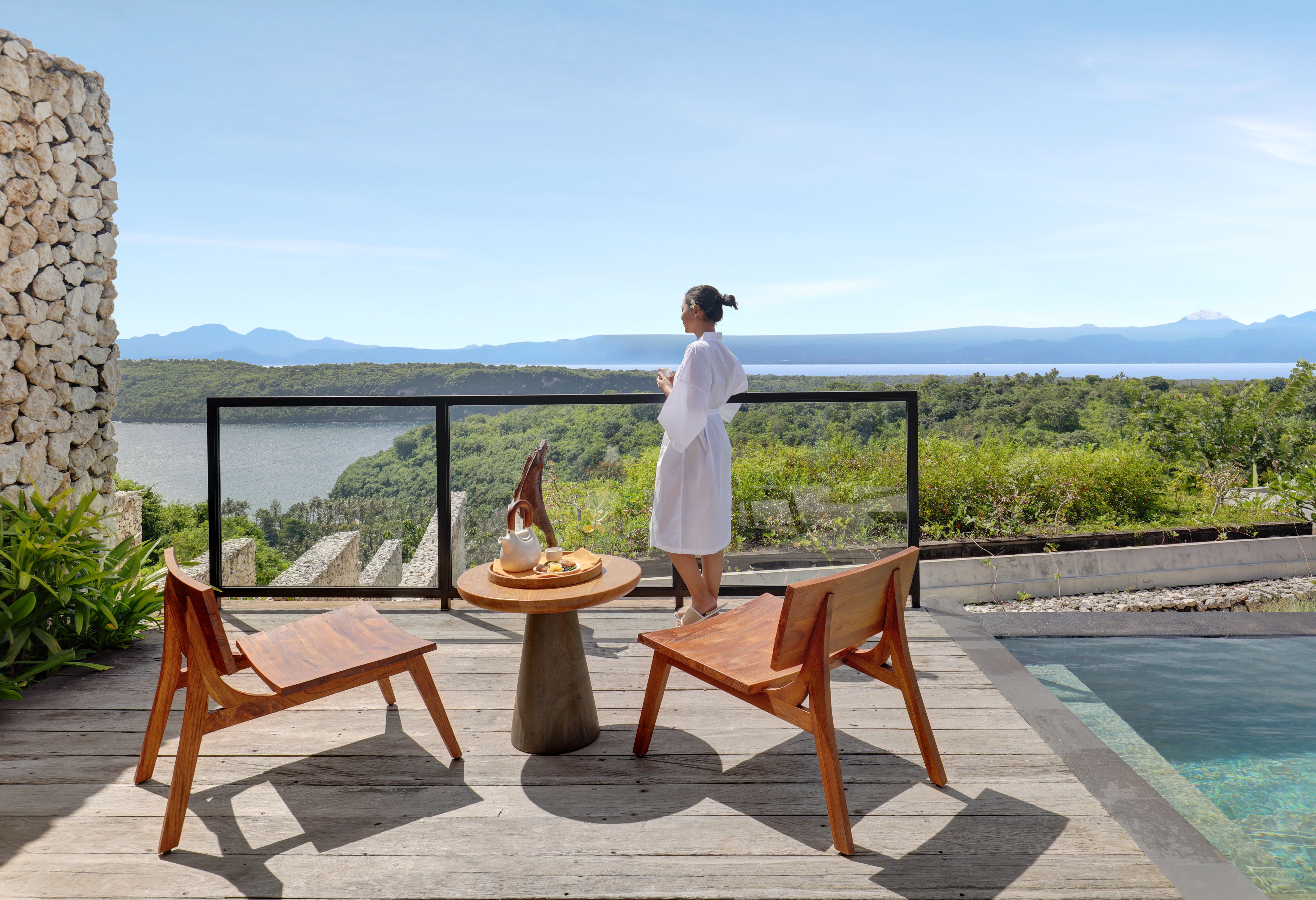 Nog even ontspannen op het terras van de spa van het MAUA Nusa Penida