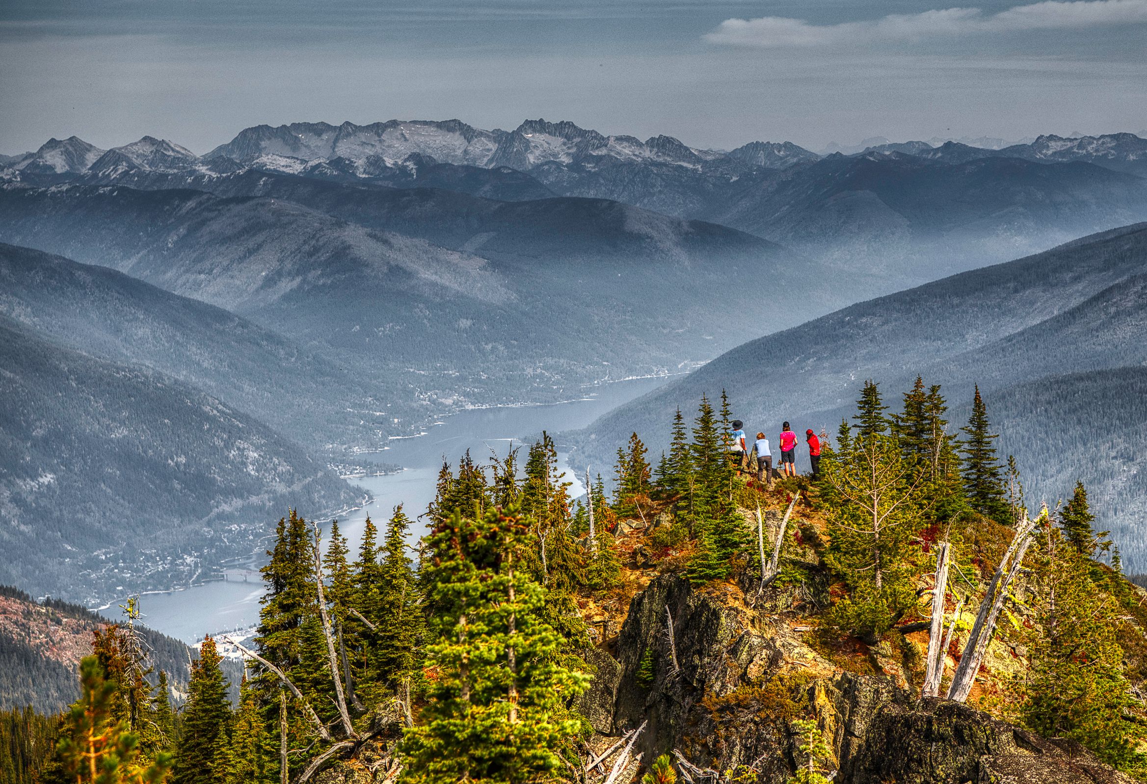 Uitzicht op Nelson tijdens hike