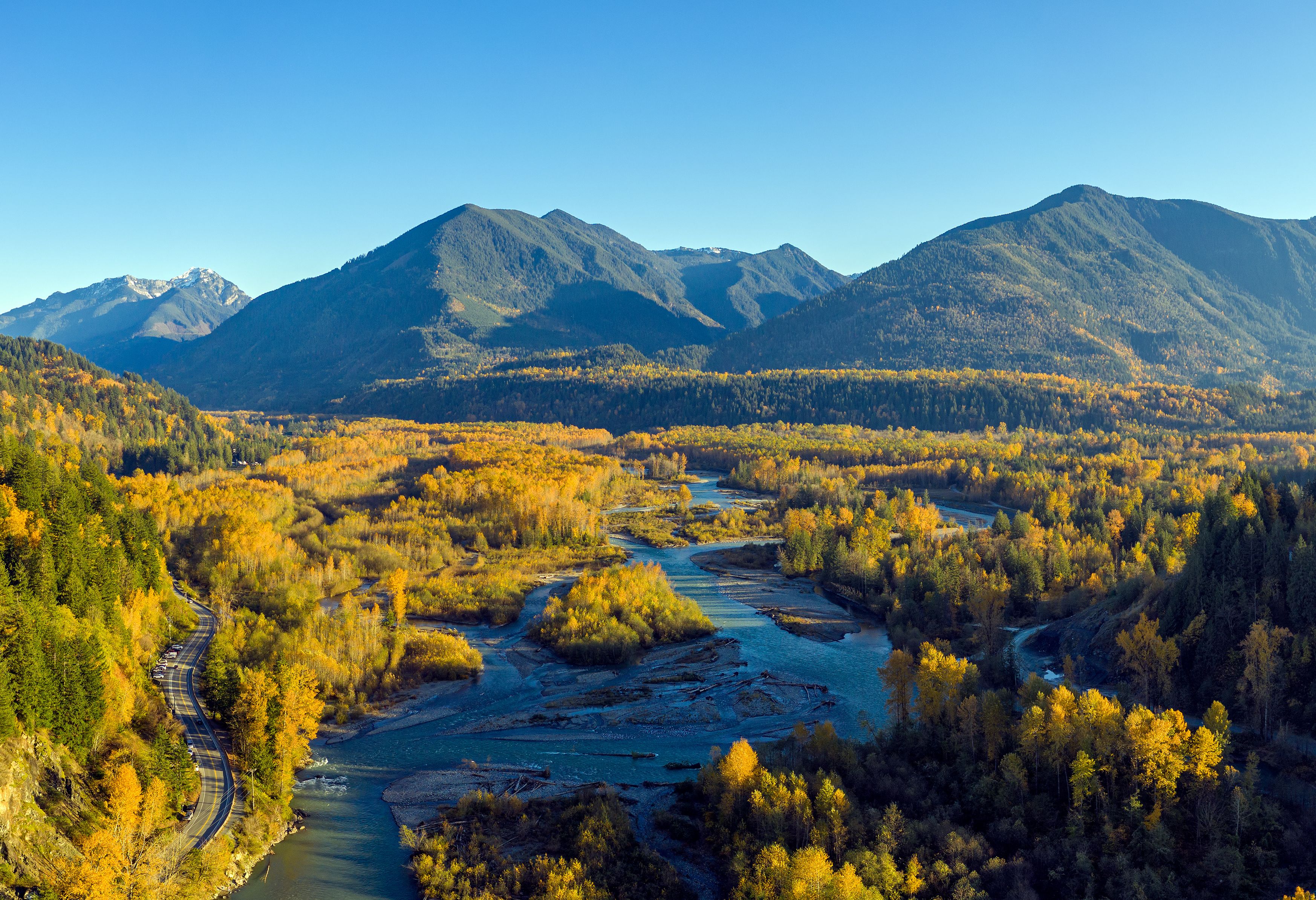 Chilliwack River bij Chilliwack British Colombia Canada