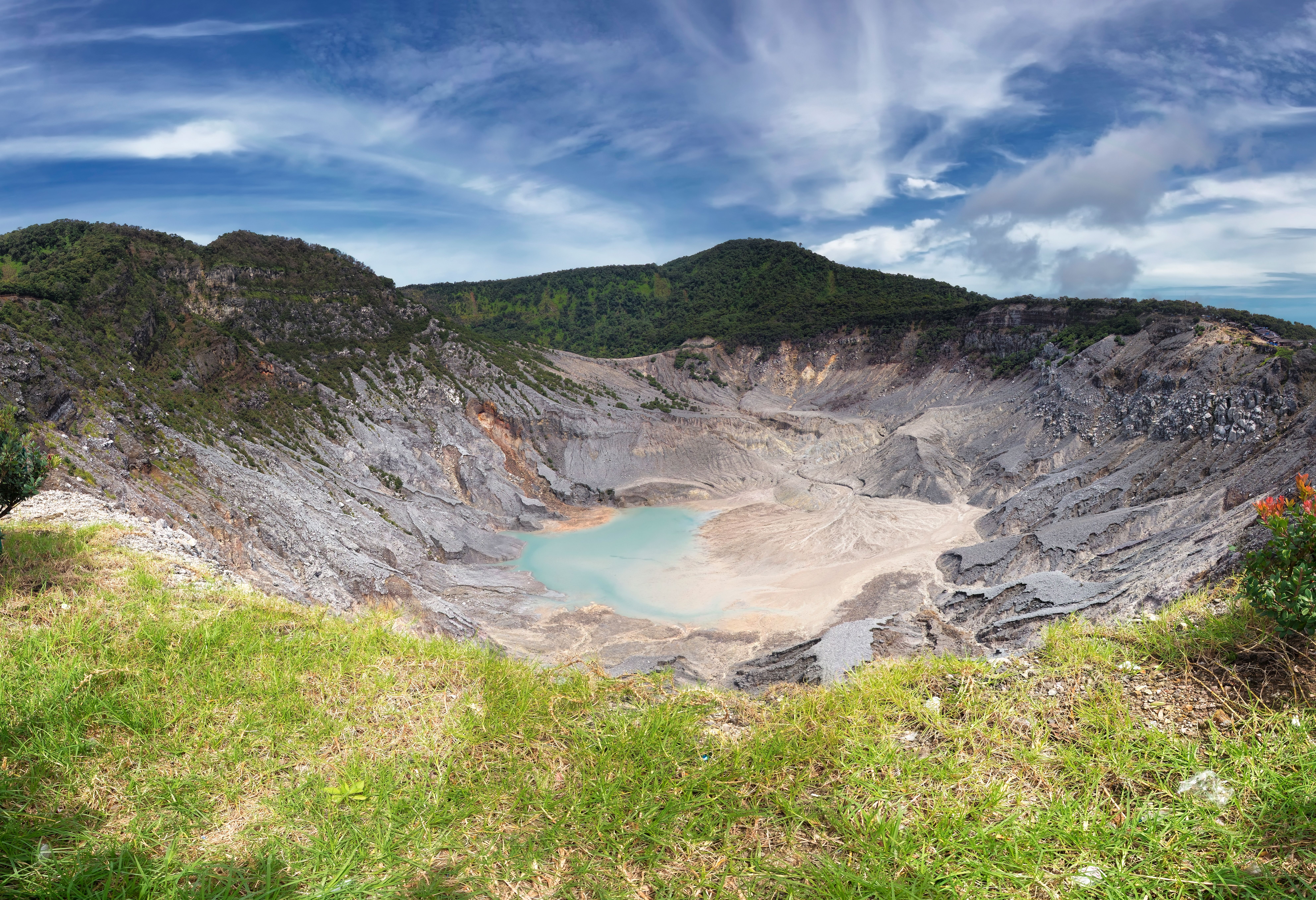 Tangkuban Perahu krater in de omgeving van Bandung op Java in Indonesie