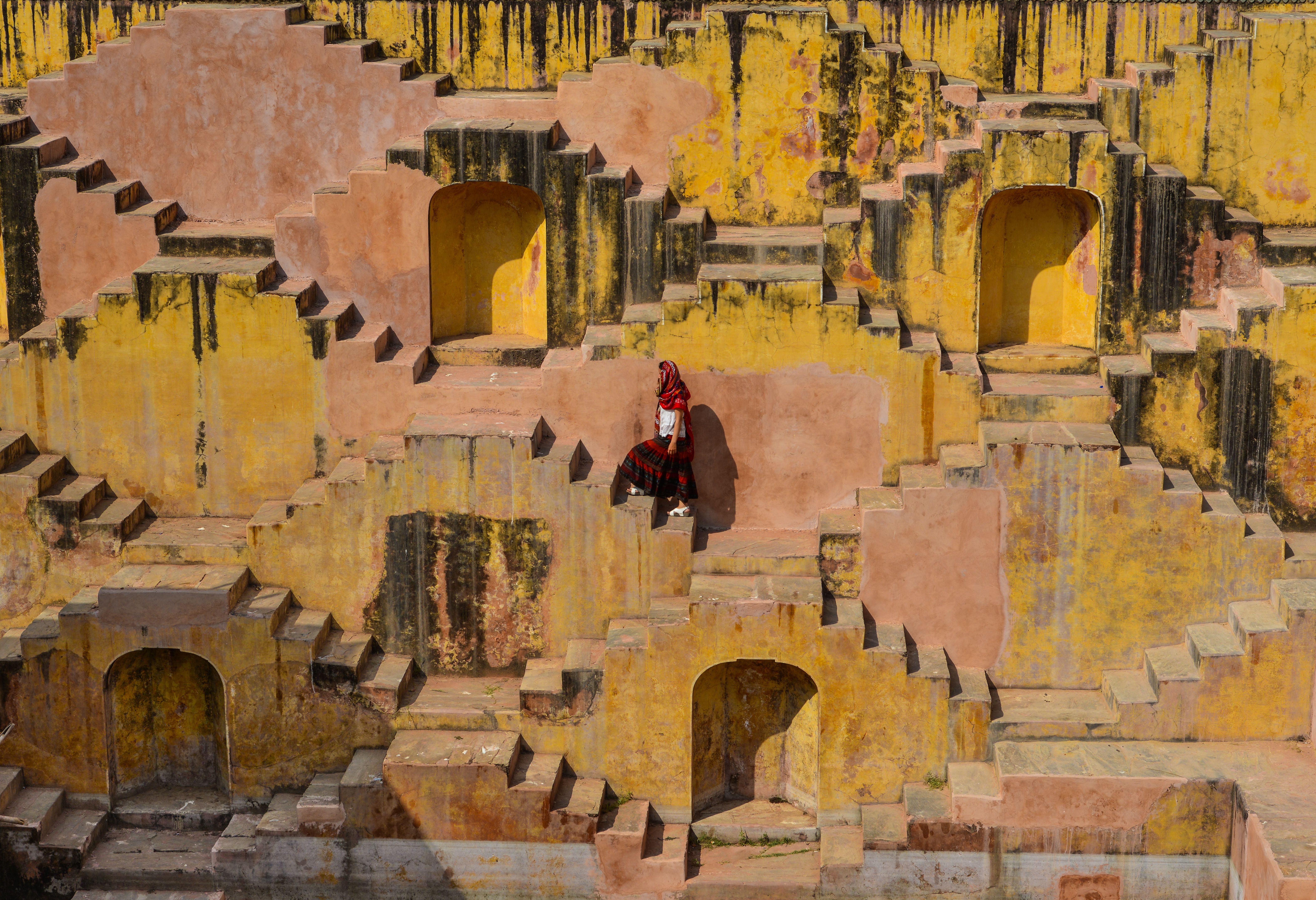 Chand Baori stepwell bij Dausa