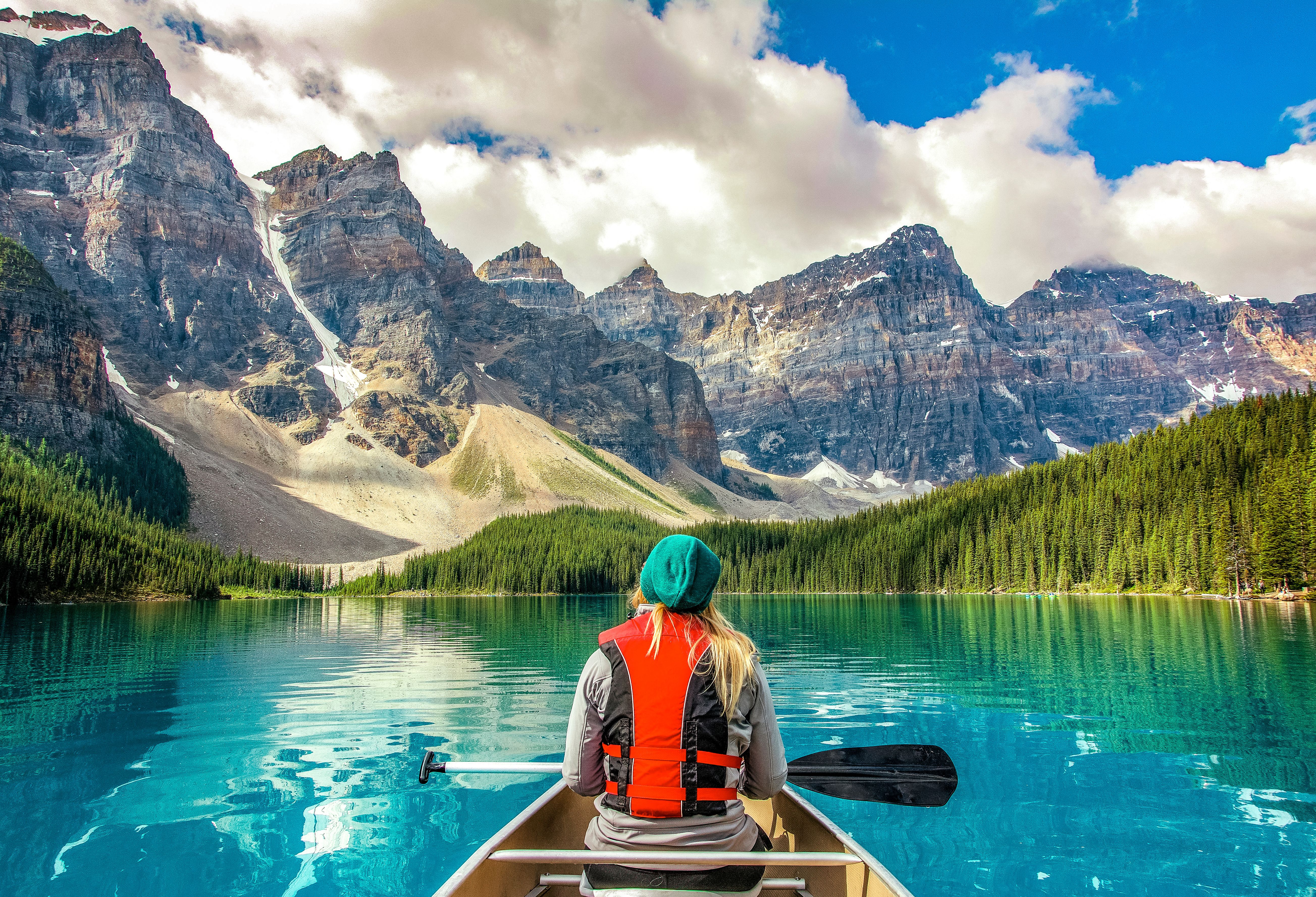 Kajakken op Lake Moraine