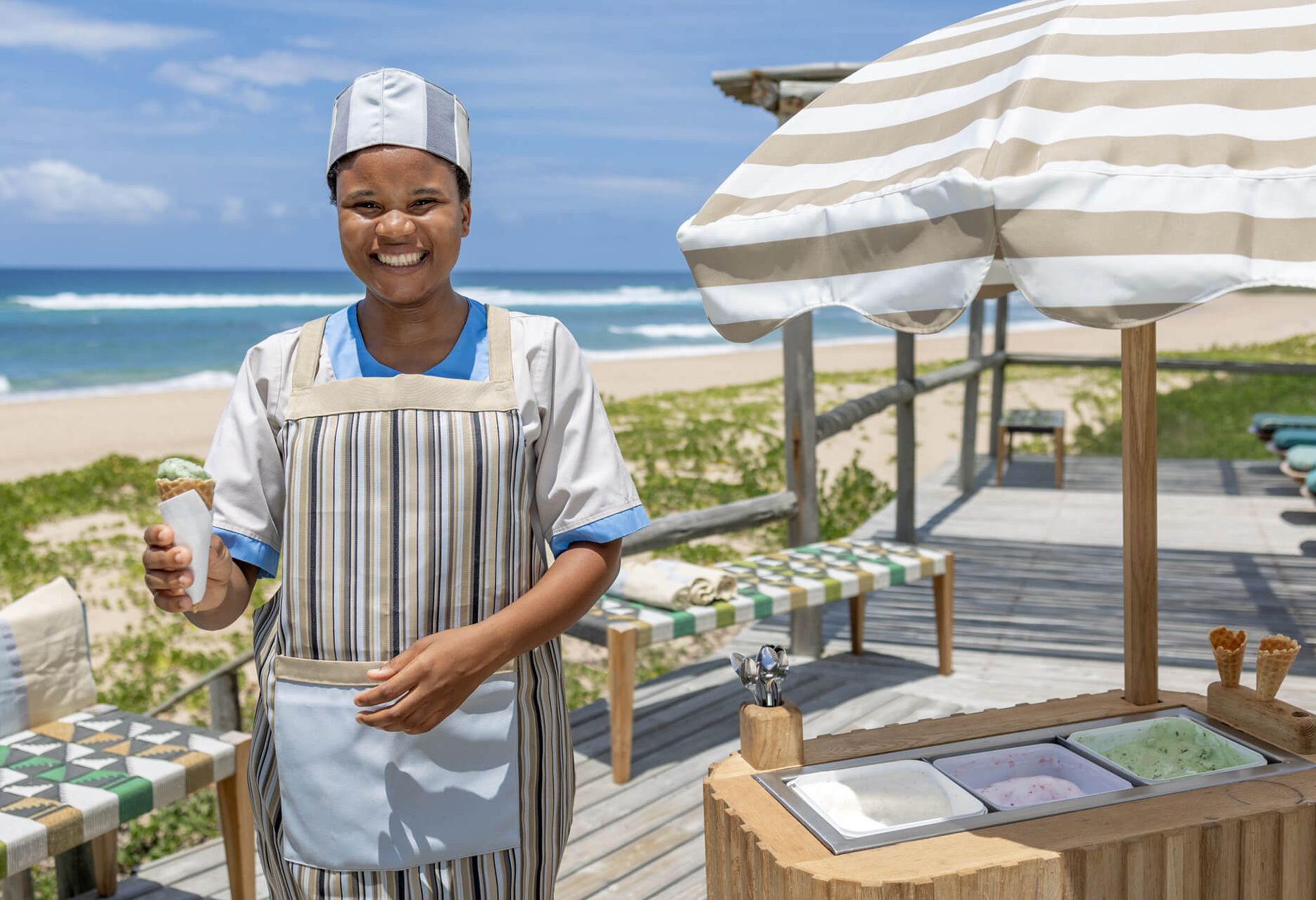 Zuid-Afrika iSimangaliso Wetland Park Thonga Beach Lodge Beach Deck