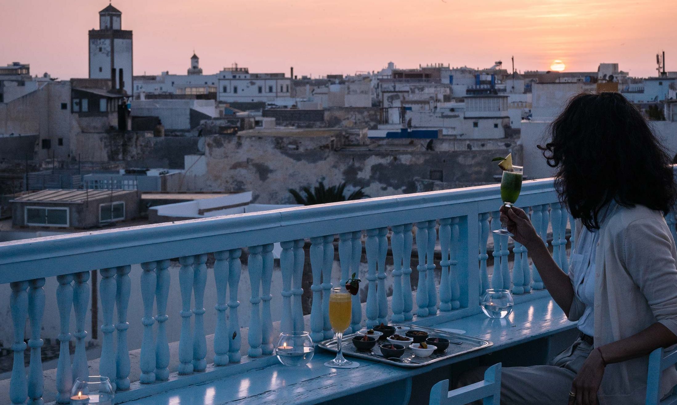 Marokko-Essaouira-Heure-Bleue-Palaise-drankje-dakterras